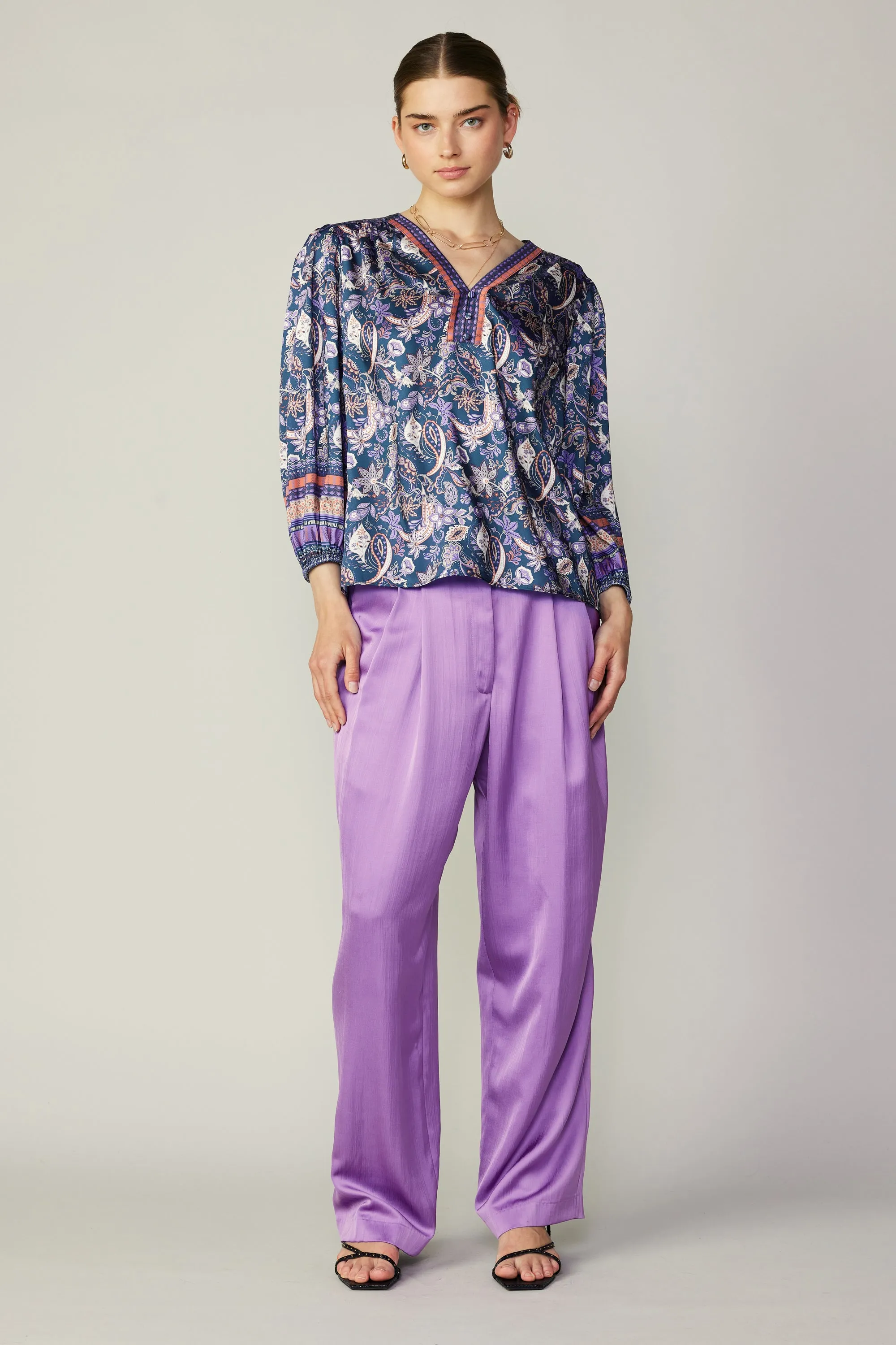 Border Print Paisley Top sold by Current Air product image thumbnail 4