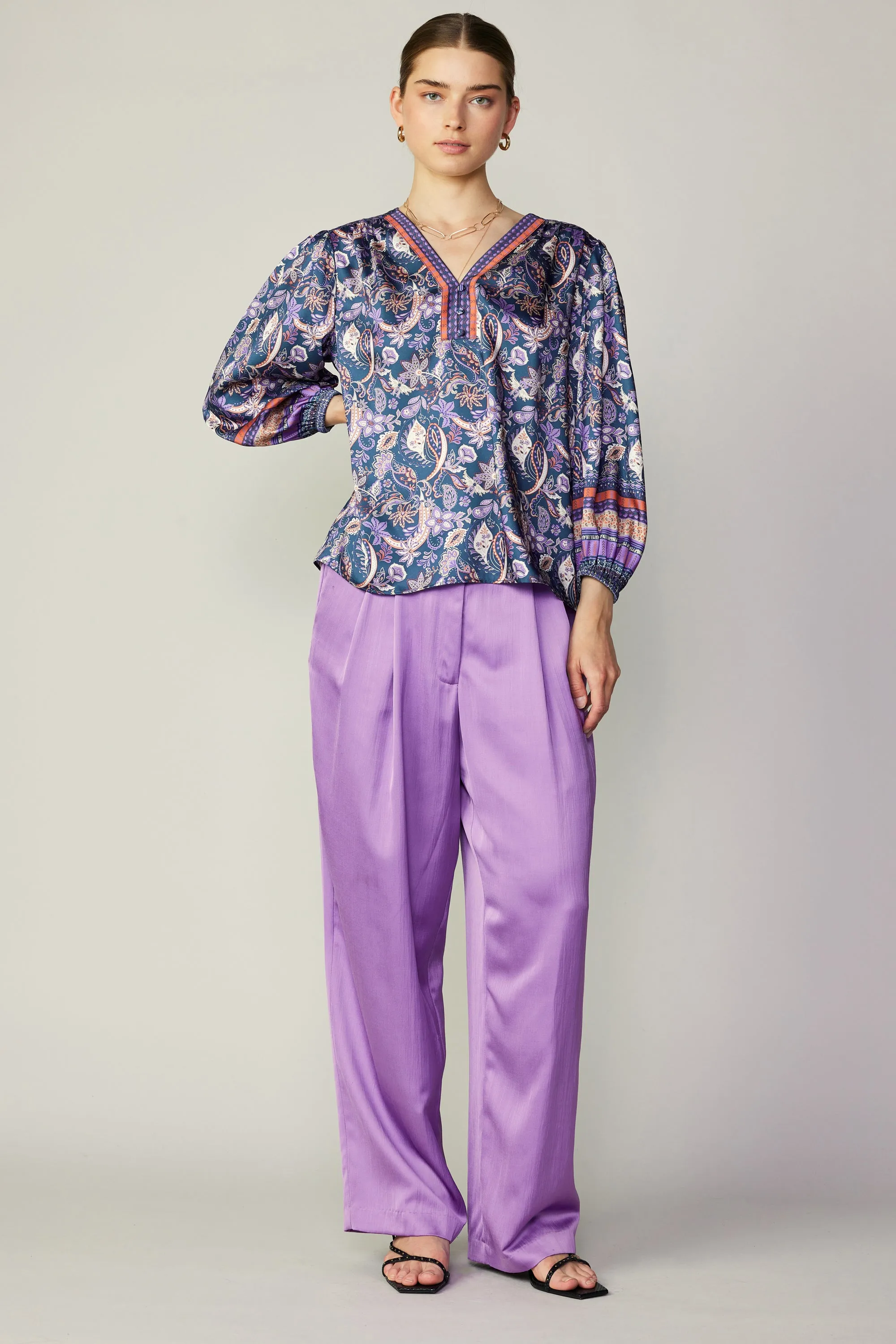 Border Print Paisley Top sold by Current Air product image thumbnail 3