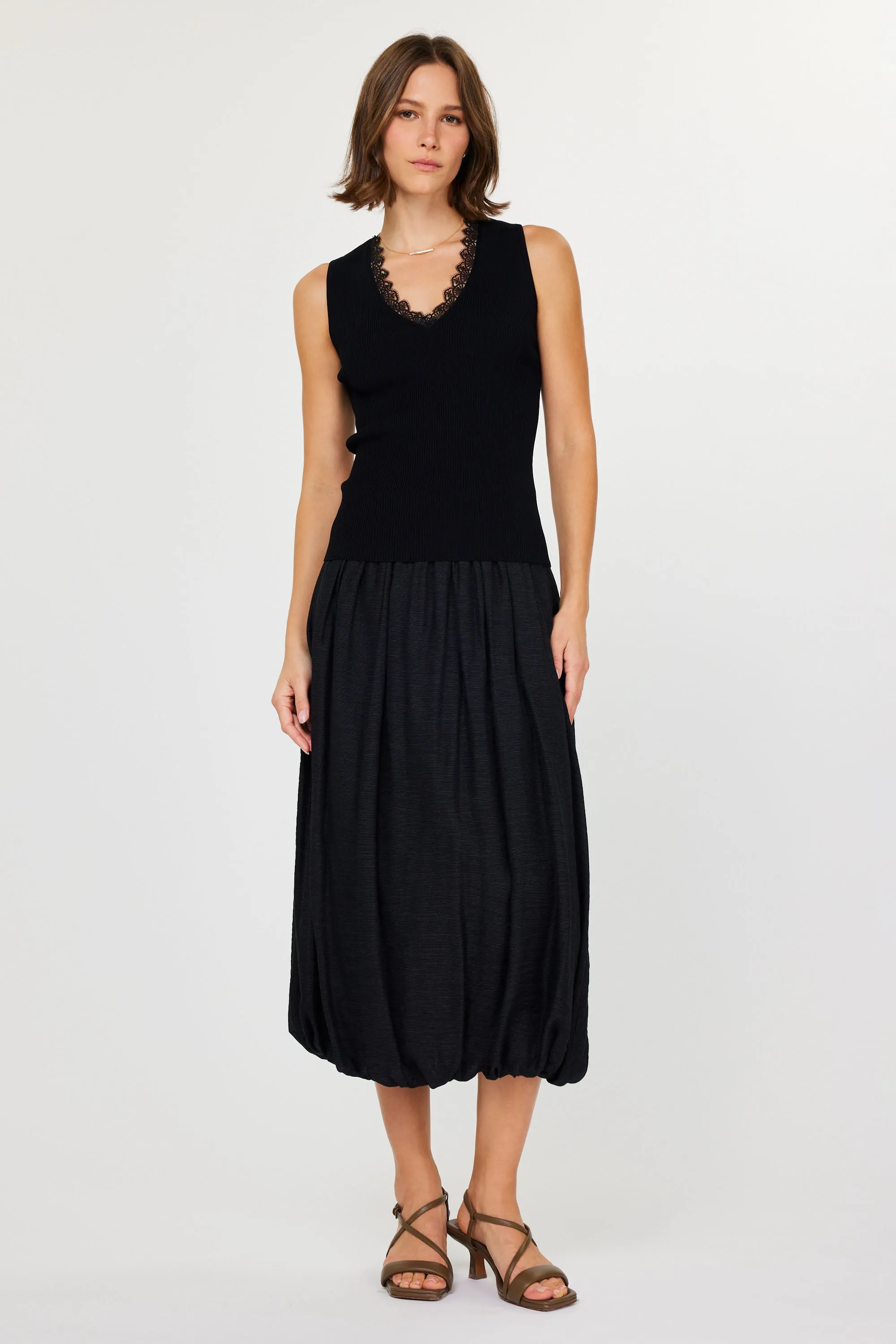 Lace Trim Tank sold by Current Air product image thumbnail 4