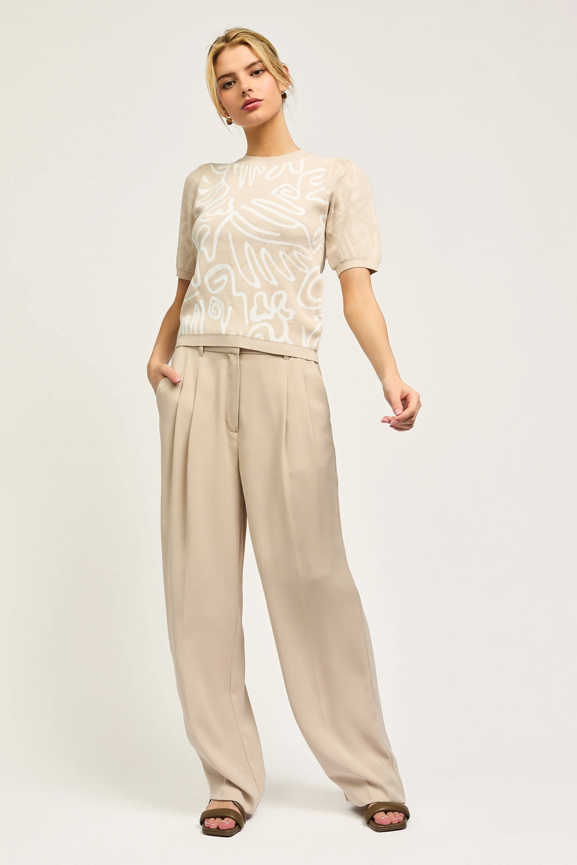 Abstract Design Sweater Top sold by Current Air product image thumbnail 2