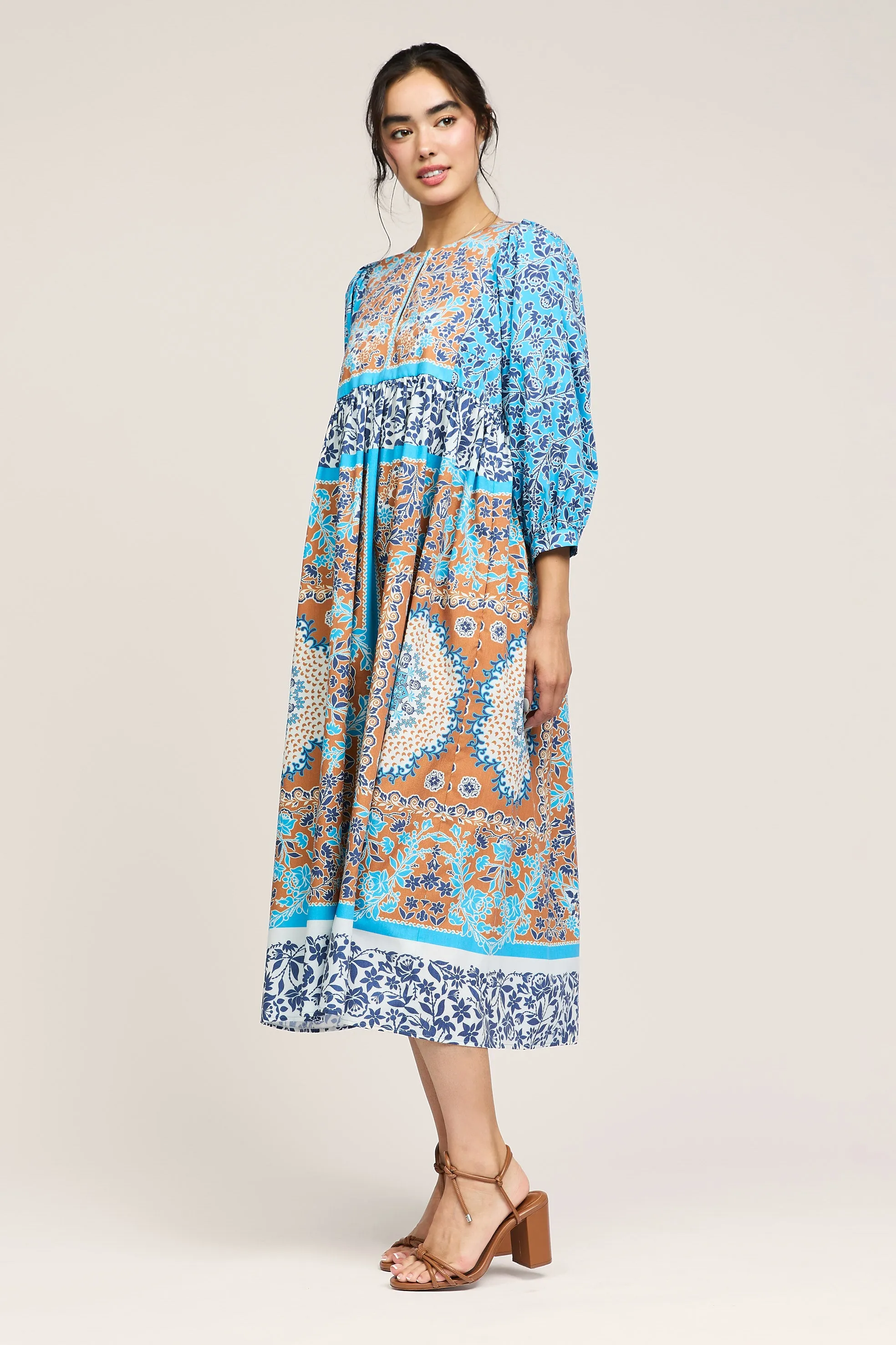 Patterned Dolman Midi Dress sold by Current Air product image thumbnail 2