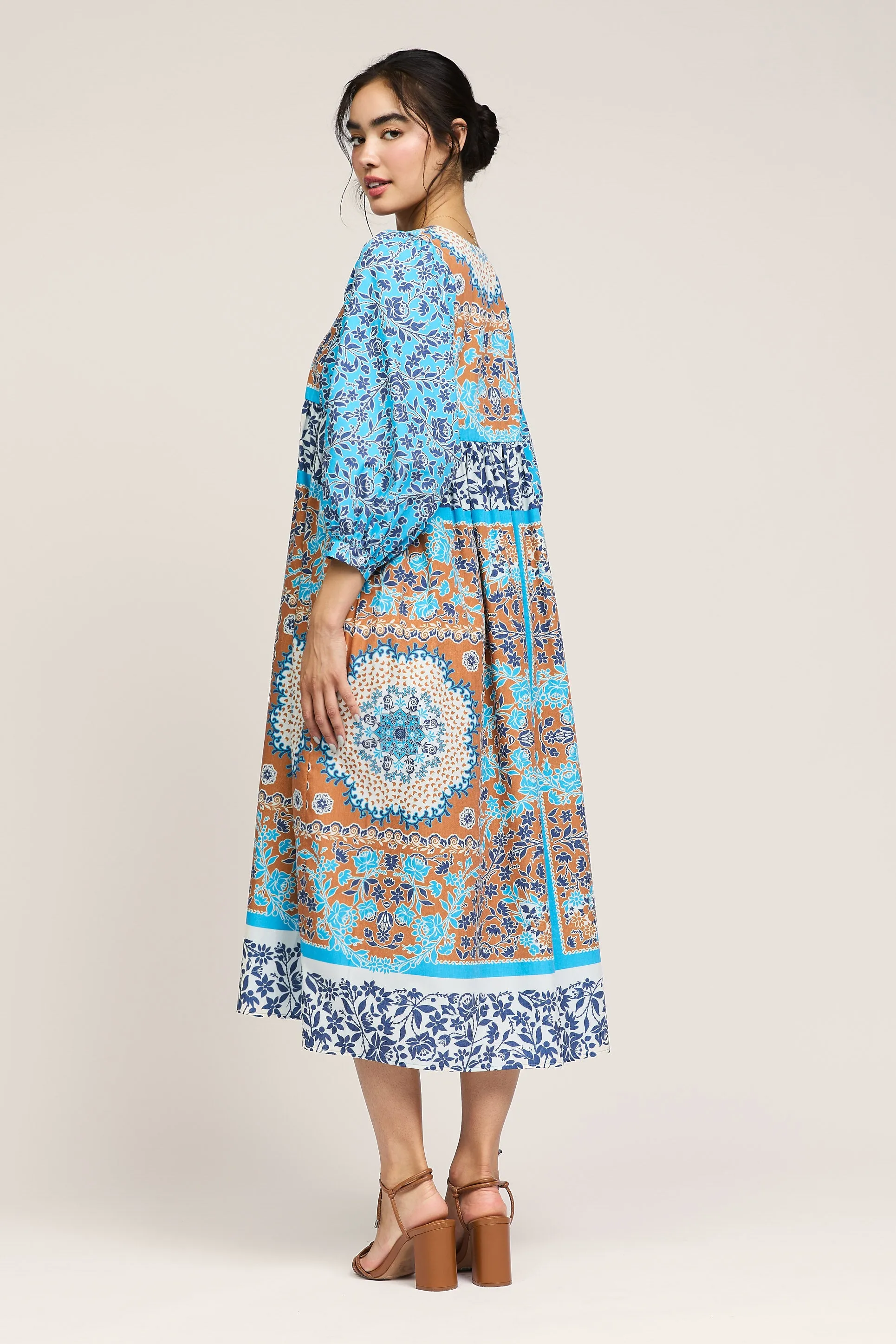 Patterned Dolman Midi Dress sold by Current Air product image thumbnail 5