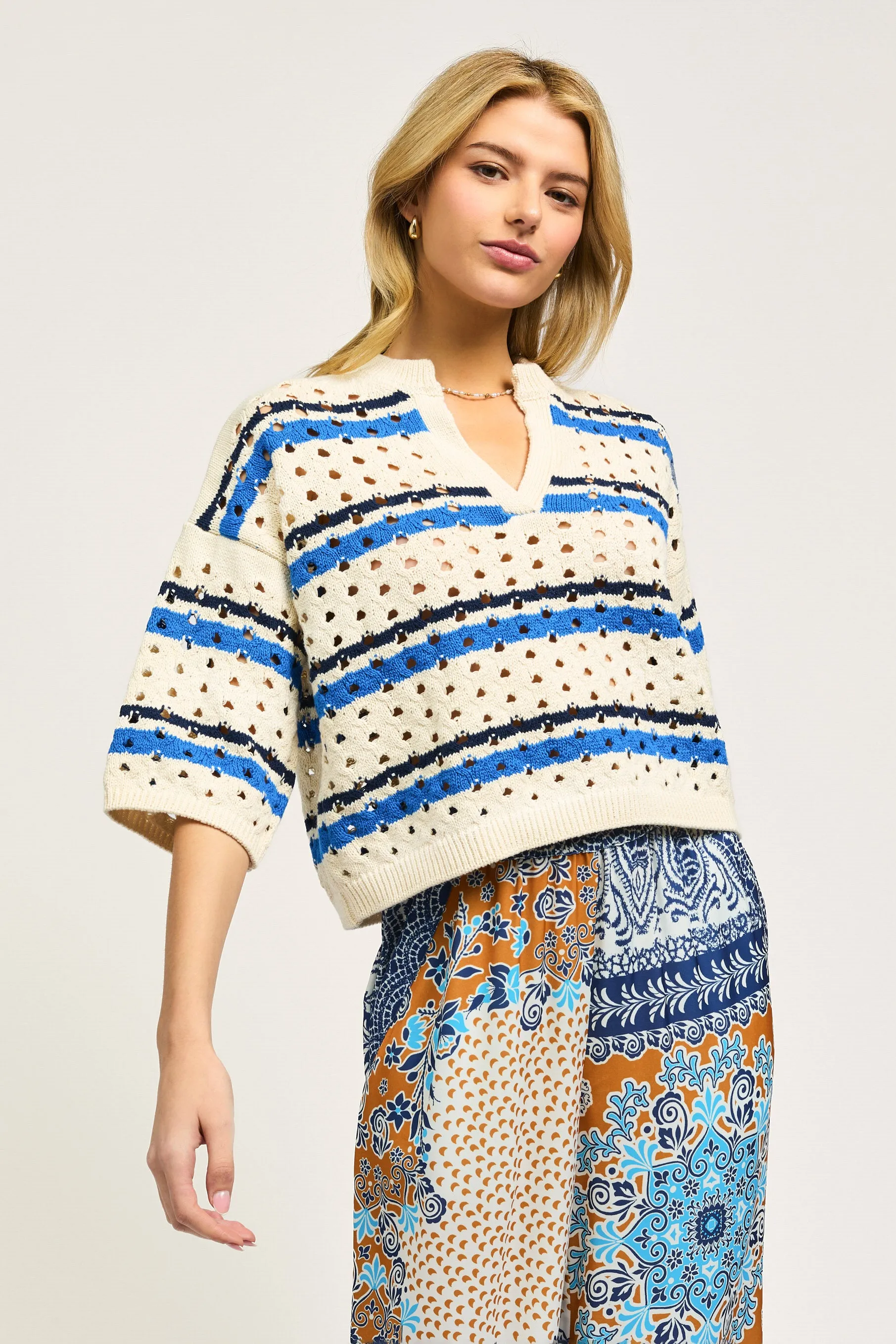 Striped Sweater Top sold by Current Air product image thumbnail 2