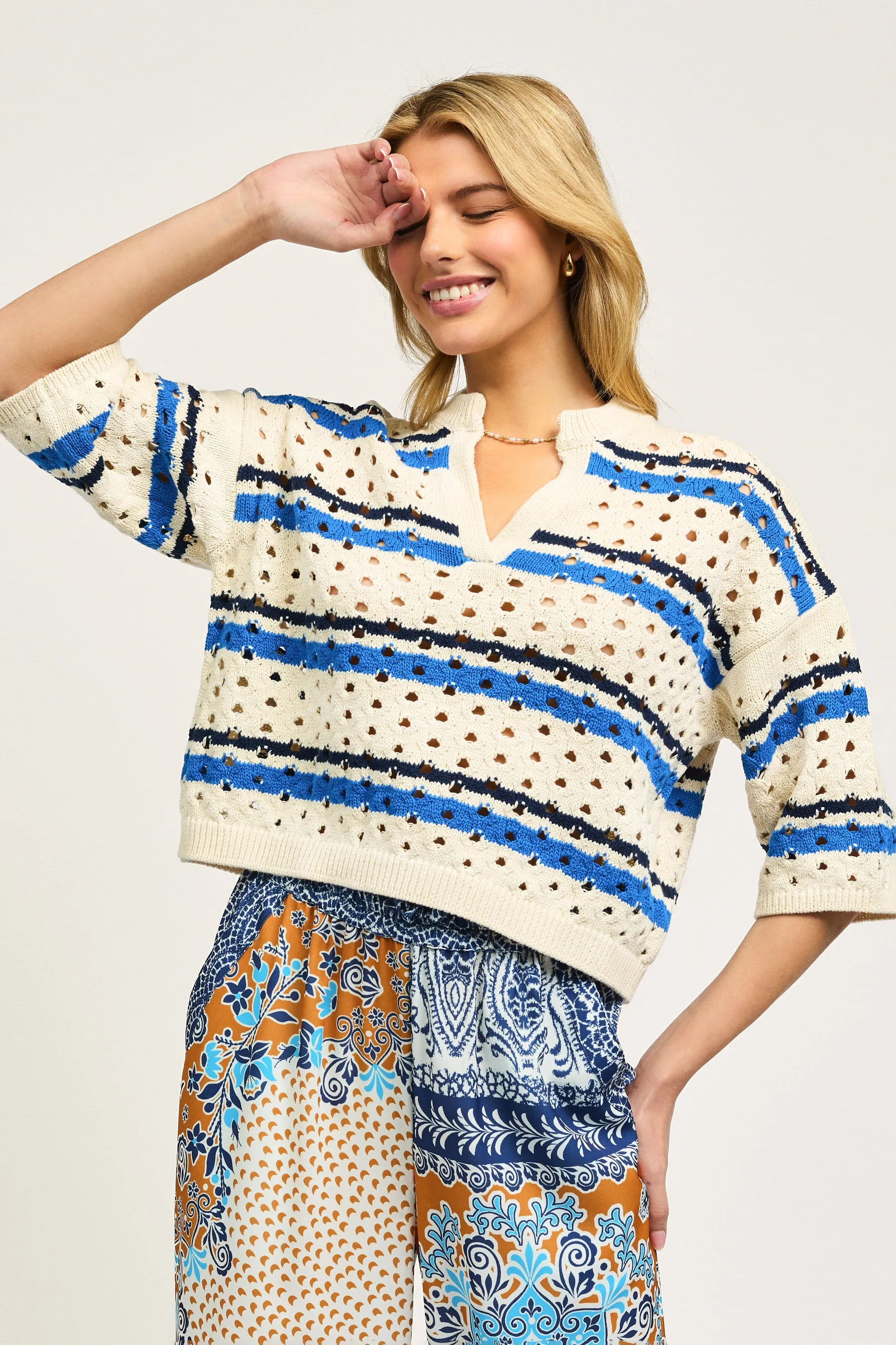 Striped Sweater Top sold by Current Air product image thumbnail 4