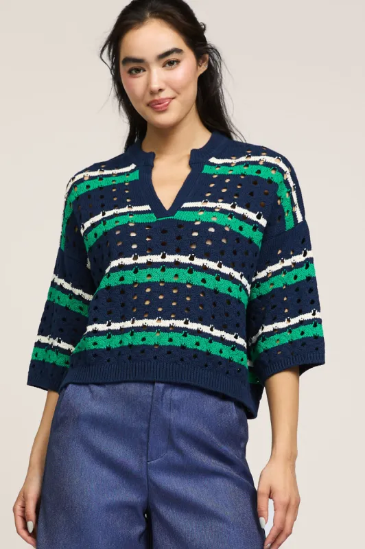 Striped Sweater Top sold by Current Air