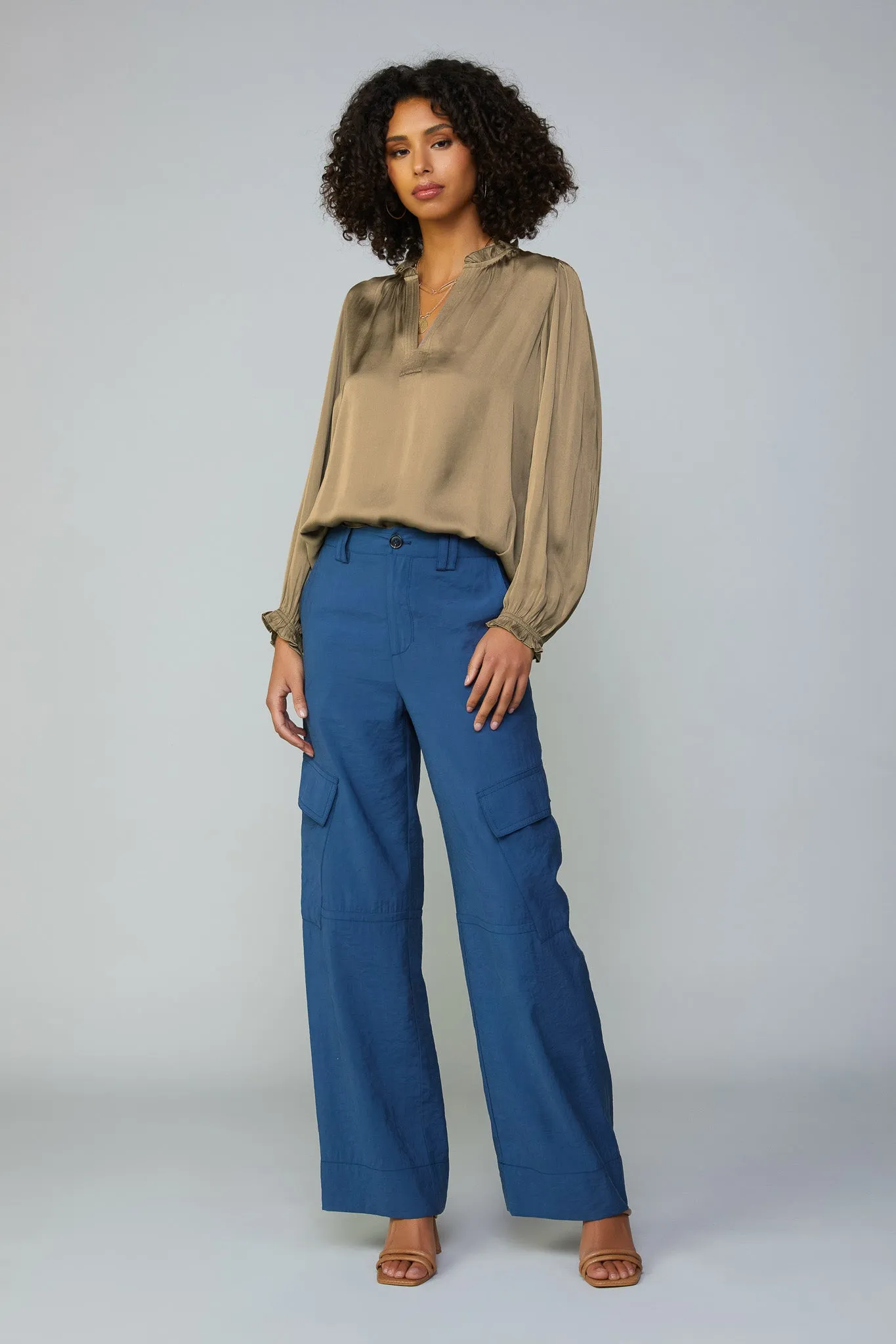 Top Stitch Placket Blouse sold by Current Air product image thumbnail 2