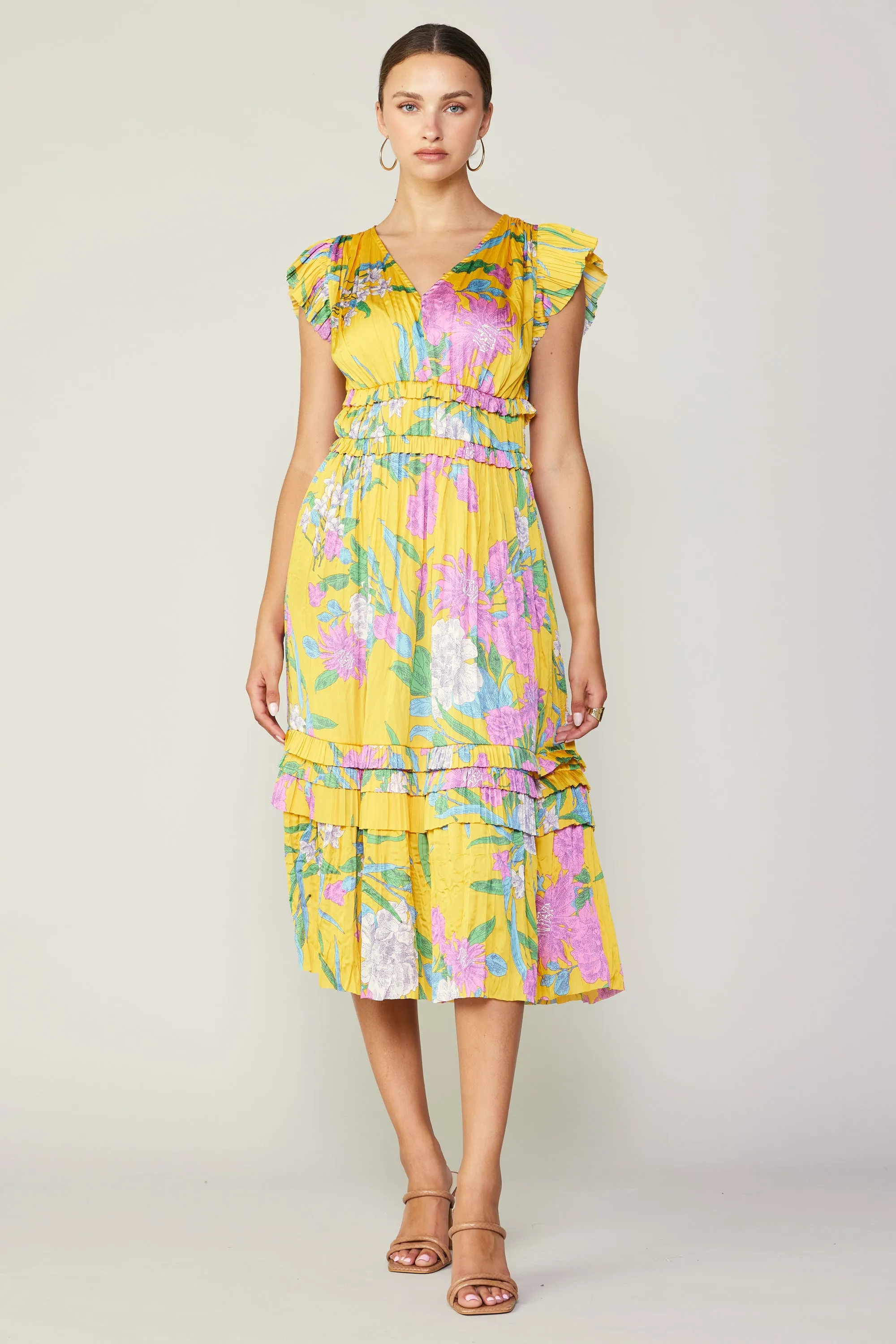 Sereia Botanical Motif Midi Dress sold by Current Air