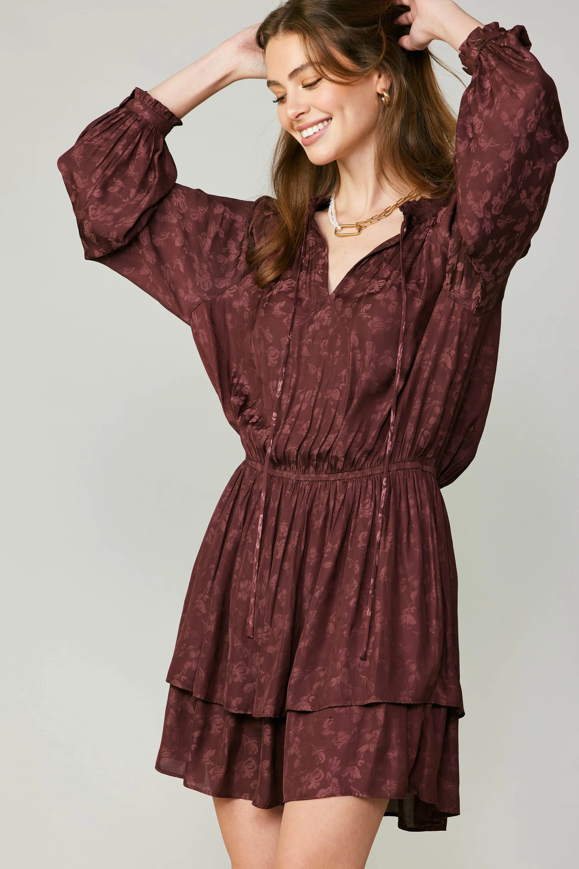 Floral Jacquard Mini Dress sold by Current Air product image thumbnail 2