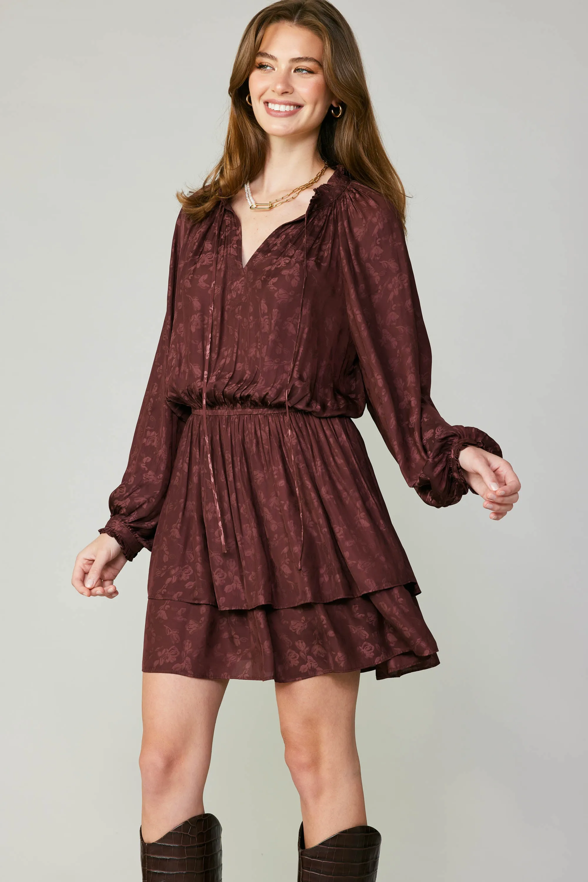 Floral Jacquard Mini Dress sold by Current Air