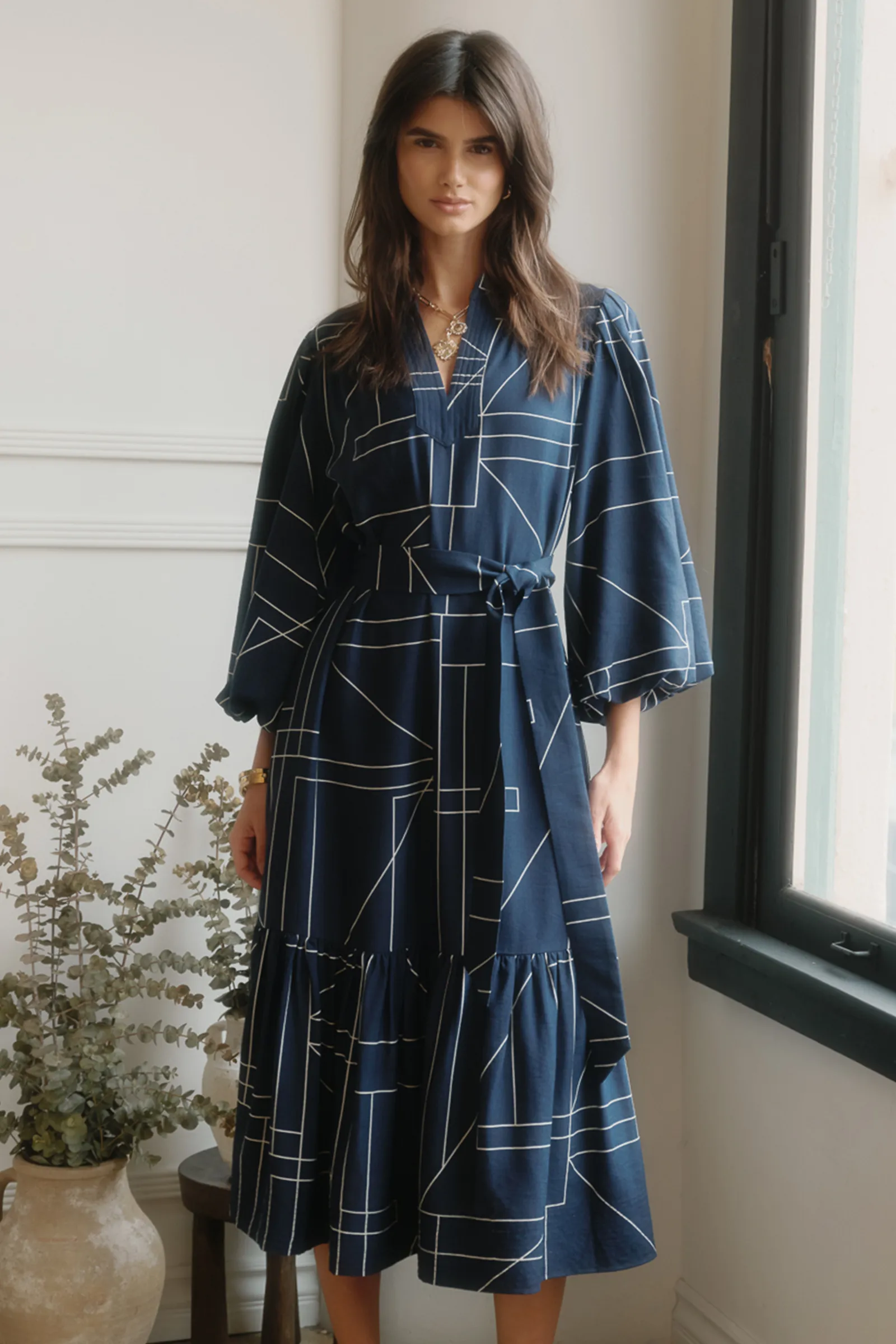 Long Sleeve Blue Dress sold by Current Air