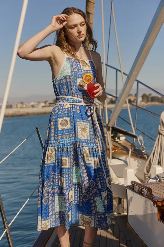 Coastal patchwork midi dress sold by Current Air