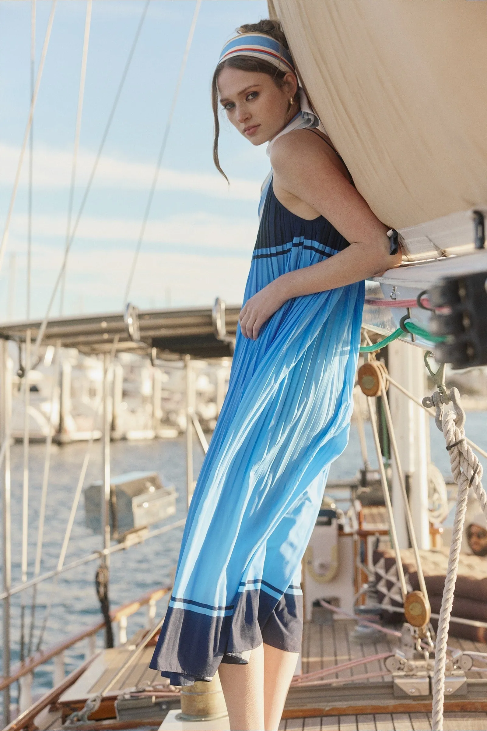 Pleat detail cami dress sold by Current Air