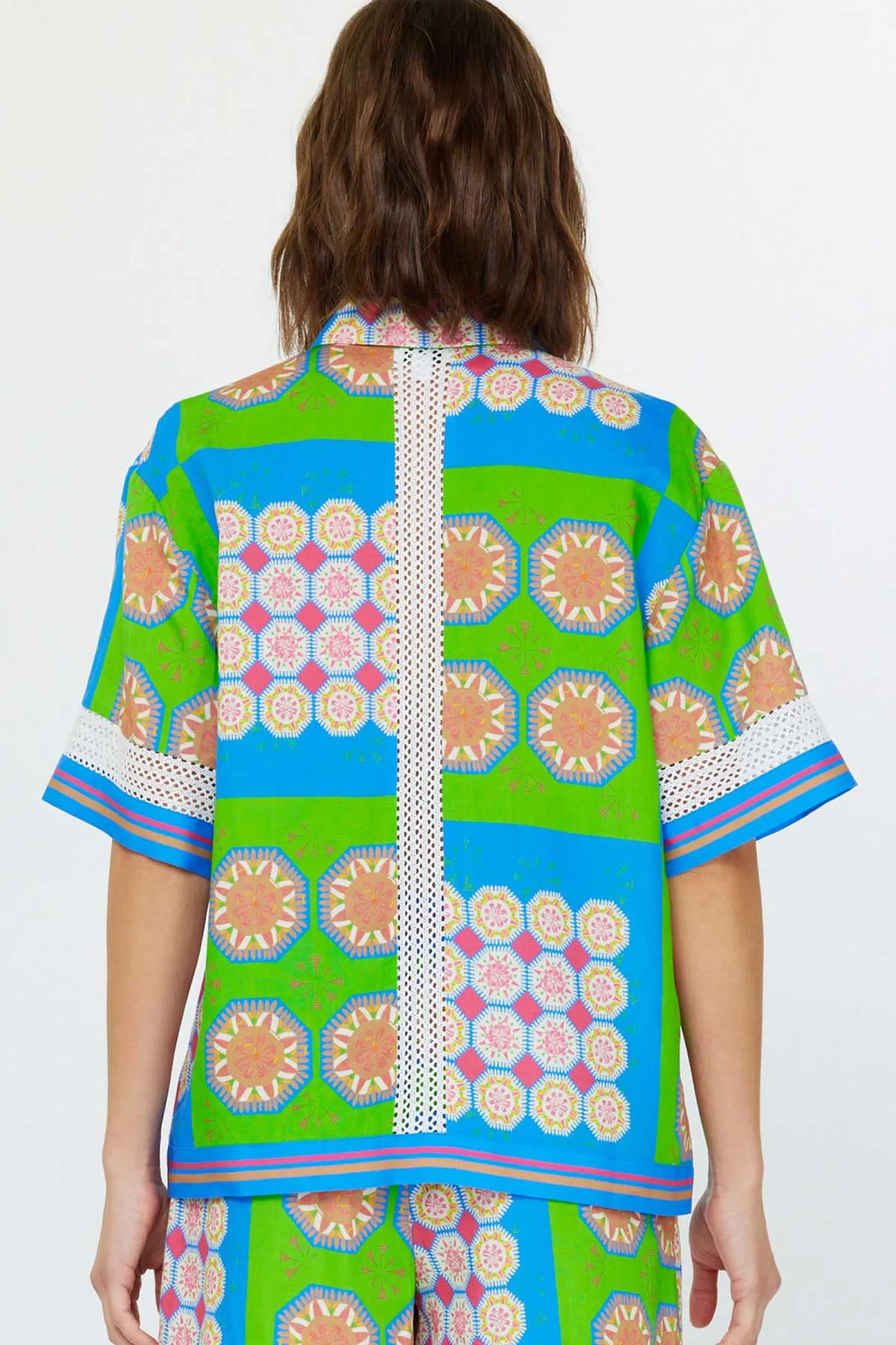 Print button down with trim insert sold by Current Air product image thumbnail 4