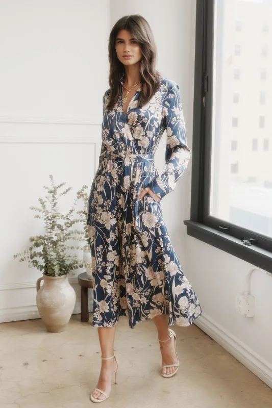 Navy Blue Floral Dress sold by Current Air