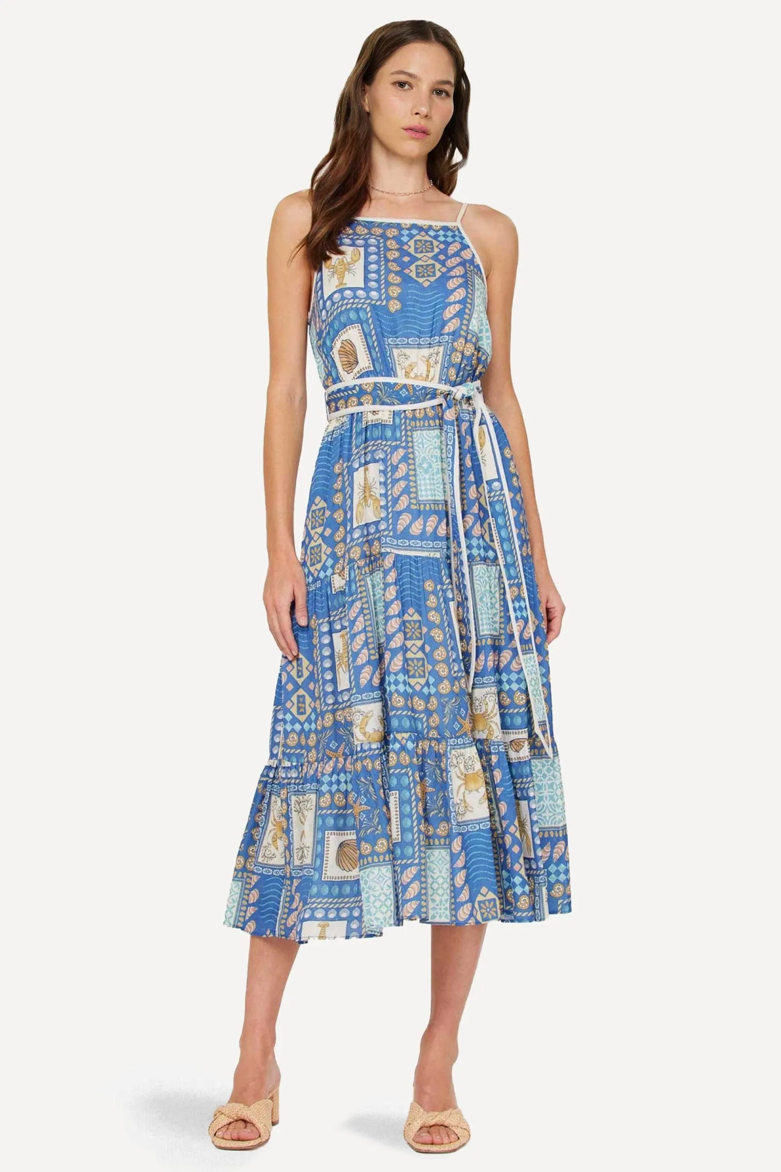 Coastal-inspired patchwork print dress -home sold by Current Air