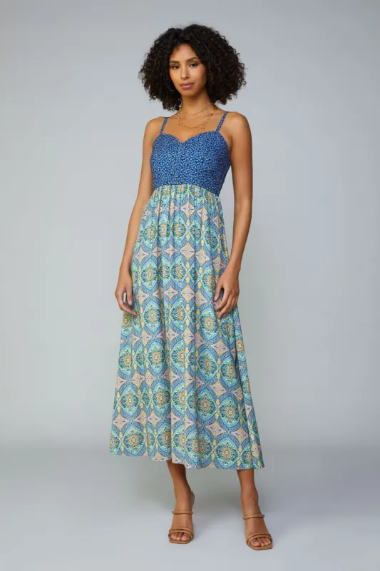 Contrast Quilted Maxi Dress sold by Current Air