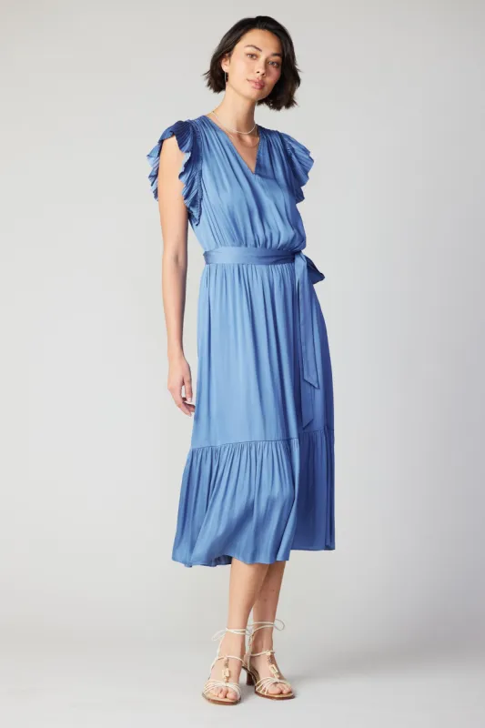 Natalia Flutter Sleeve Dress sold by Current Air