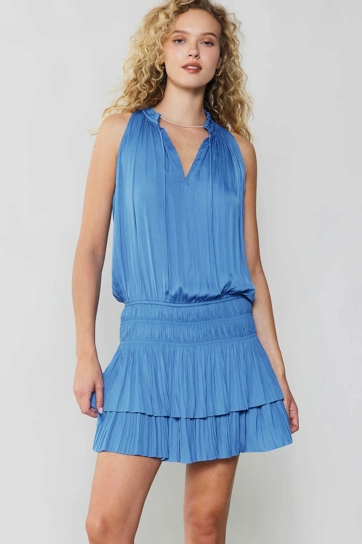 Cara Pleated Mini Dress sold by Current Air
