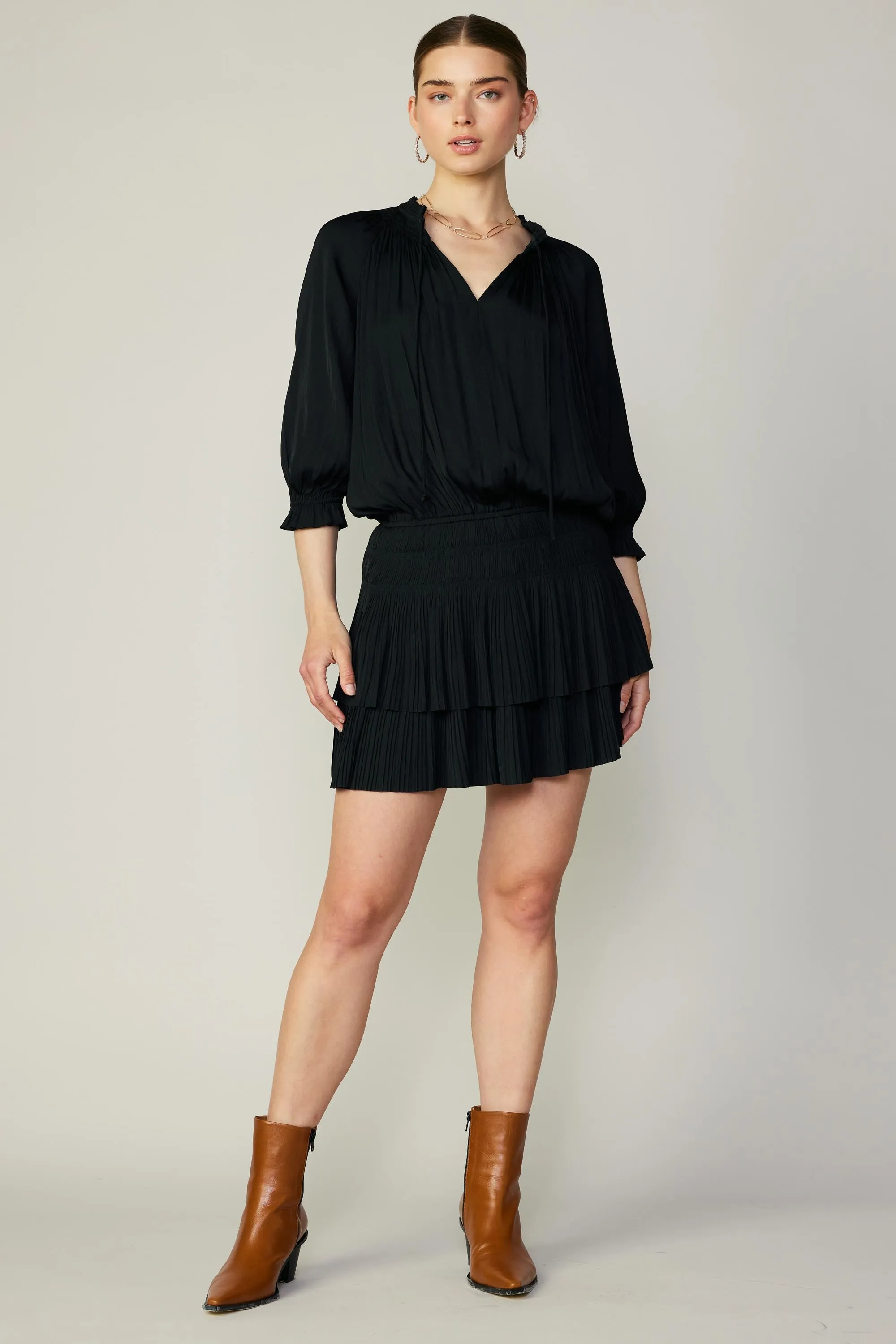 Aurelie Pleated Mini Dress sold by Current Air product image thumbnail 4
