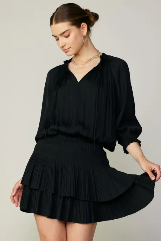 Aurelie Pleated Mini Dress sold by Current Air