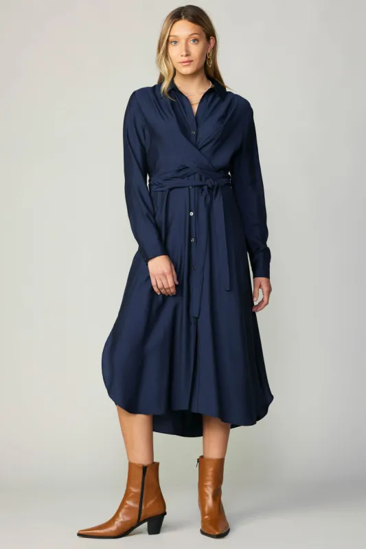 Wrap Tie Shirt Dress made by Current Air