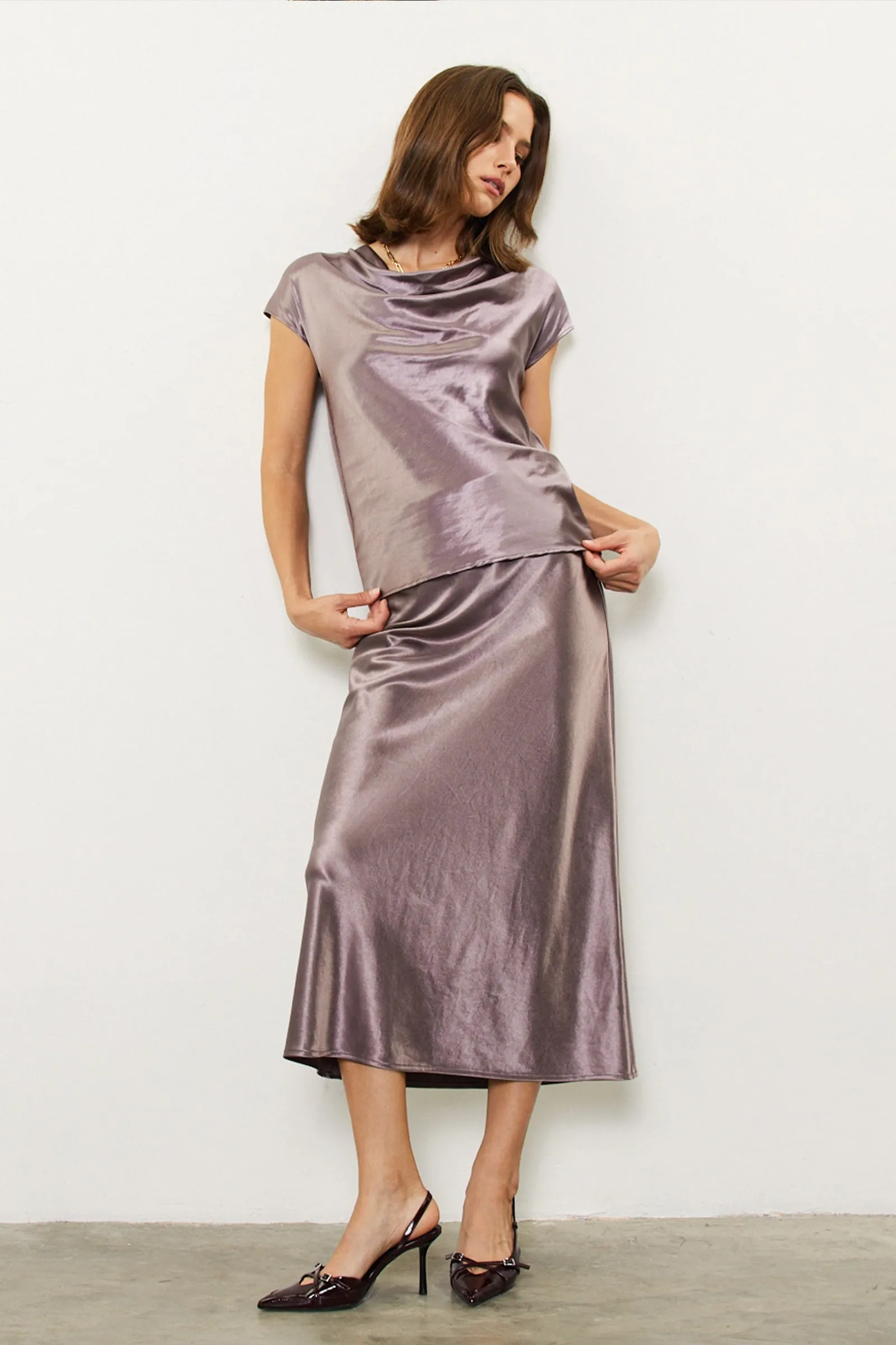 Flowy silhouette skirt & top sold by Current Air