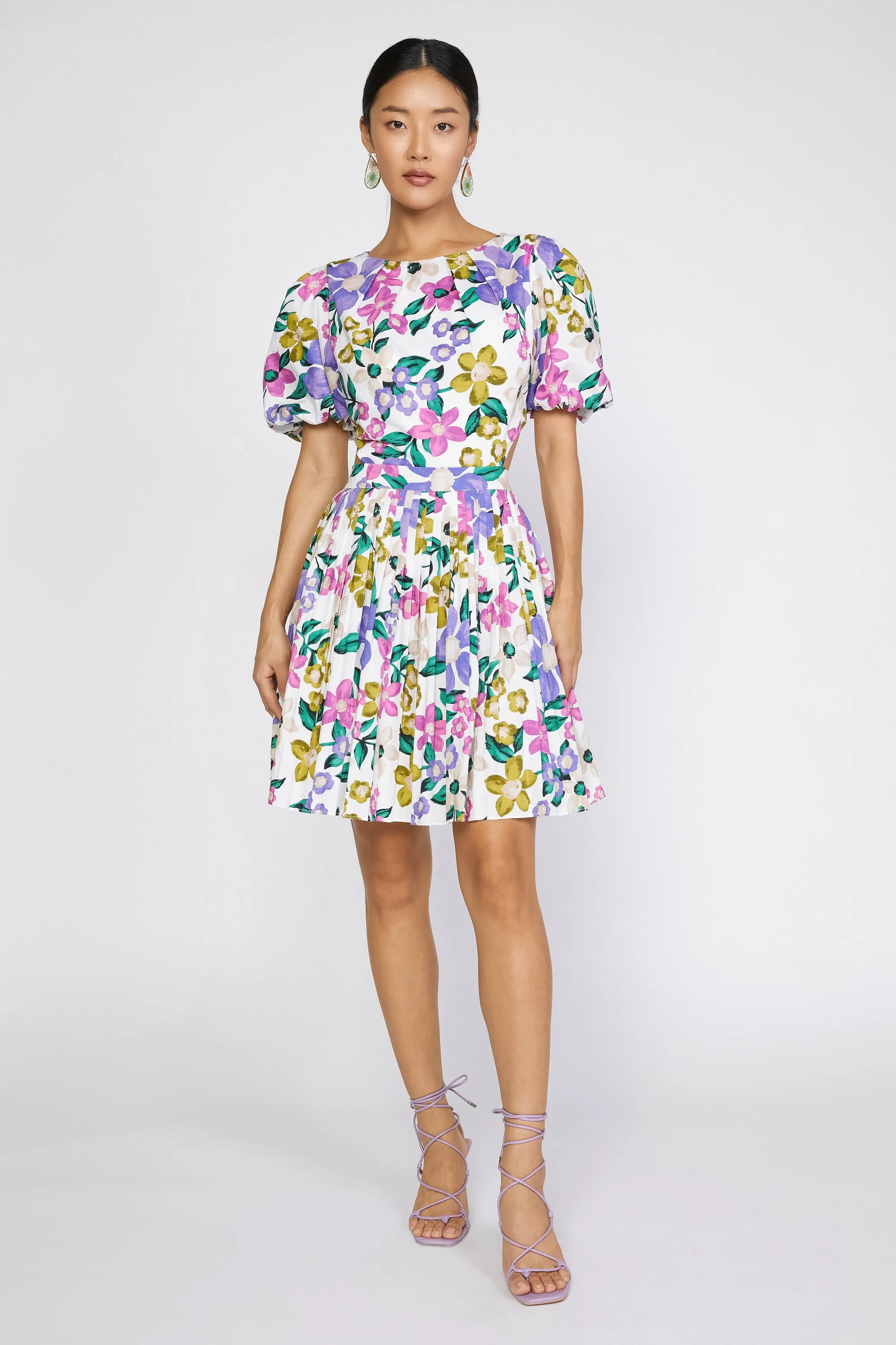 Floral Puff Sleeve Dress sold by Current Air