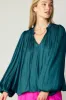 Pleated Puffed Sleeve Blouse sold by Current Air