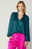 Pleated Puffed Sleeve Blouse sold by Current Air