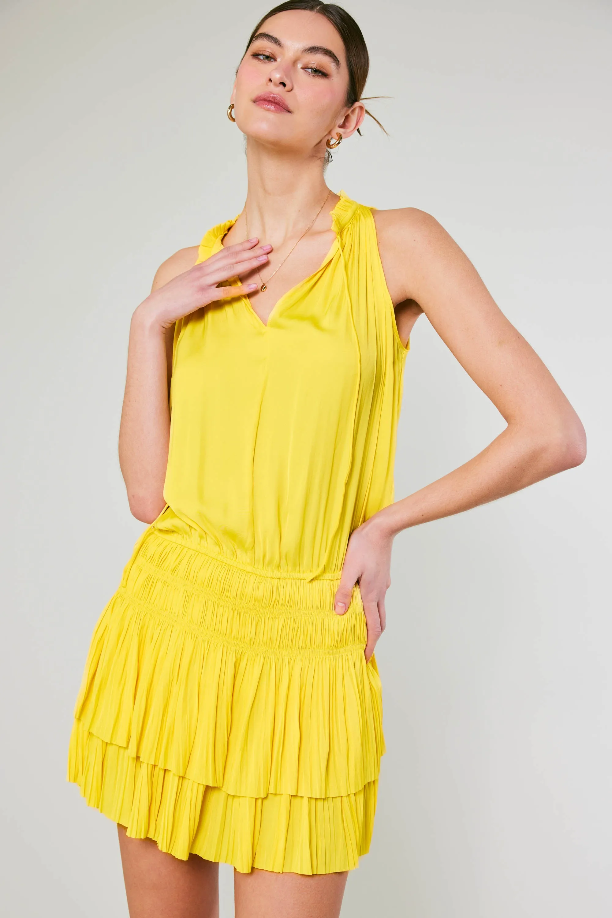Cara Pleated Mini Dress sold by Current Air product image thumbnail 3