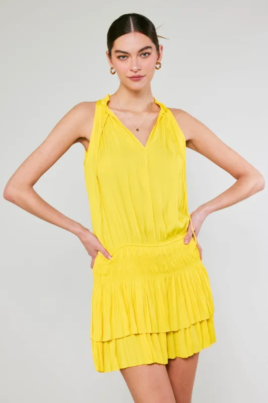 Cara Pleated Mini Dress sold by Current Air