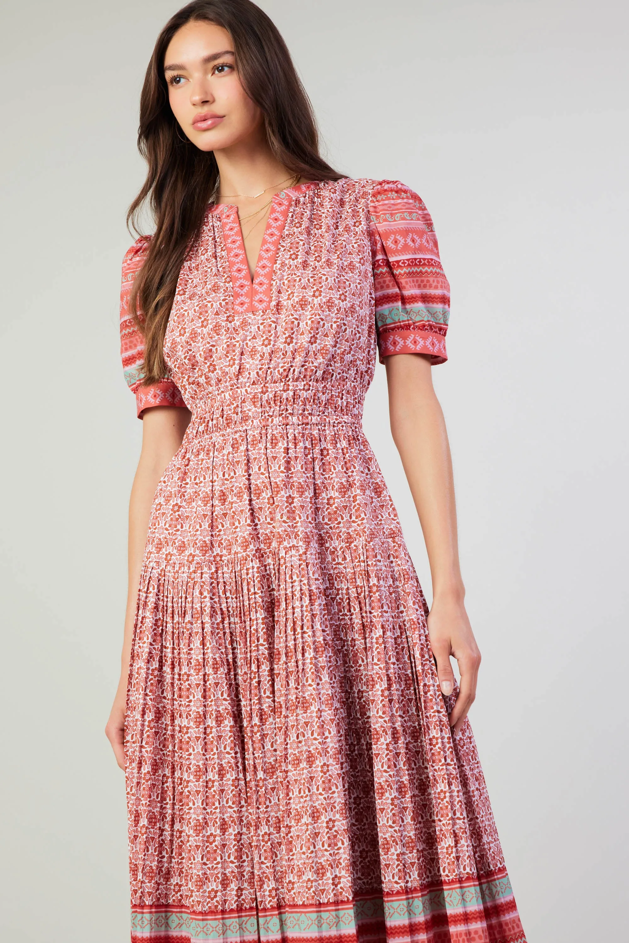 Floral Bohemian Midi Dress sold by Current Air product image thumbnail 3