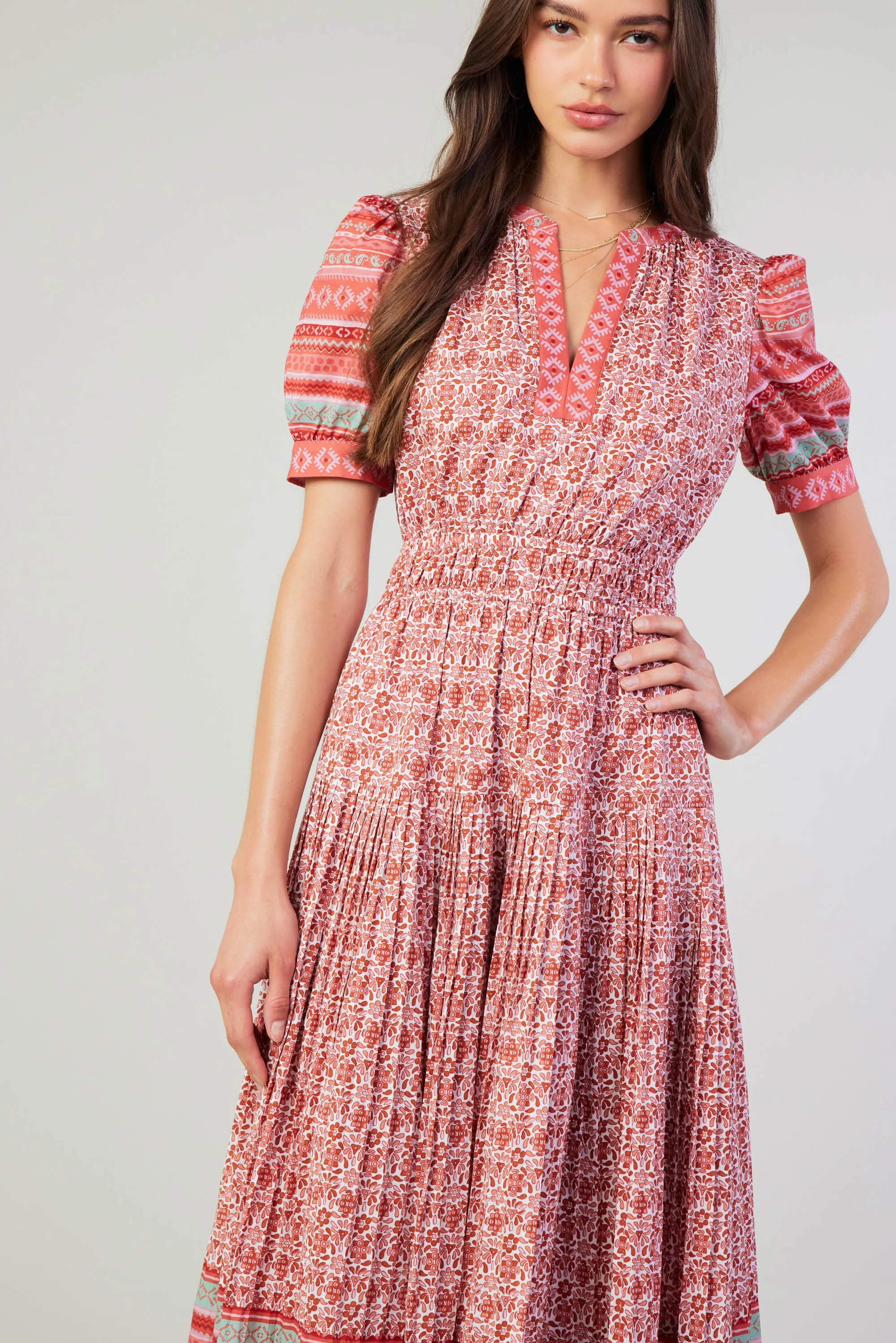 Floral Bohemian Midi Dress sold by Current Air product image thumbnail 4