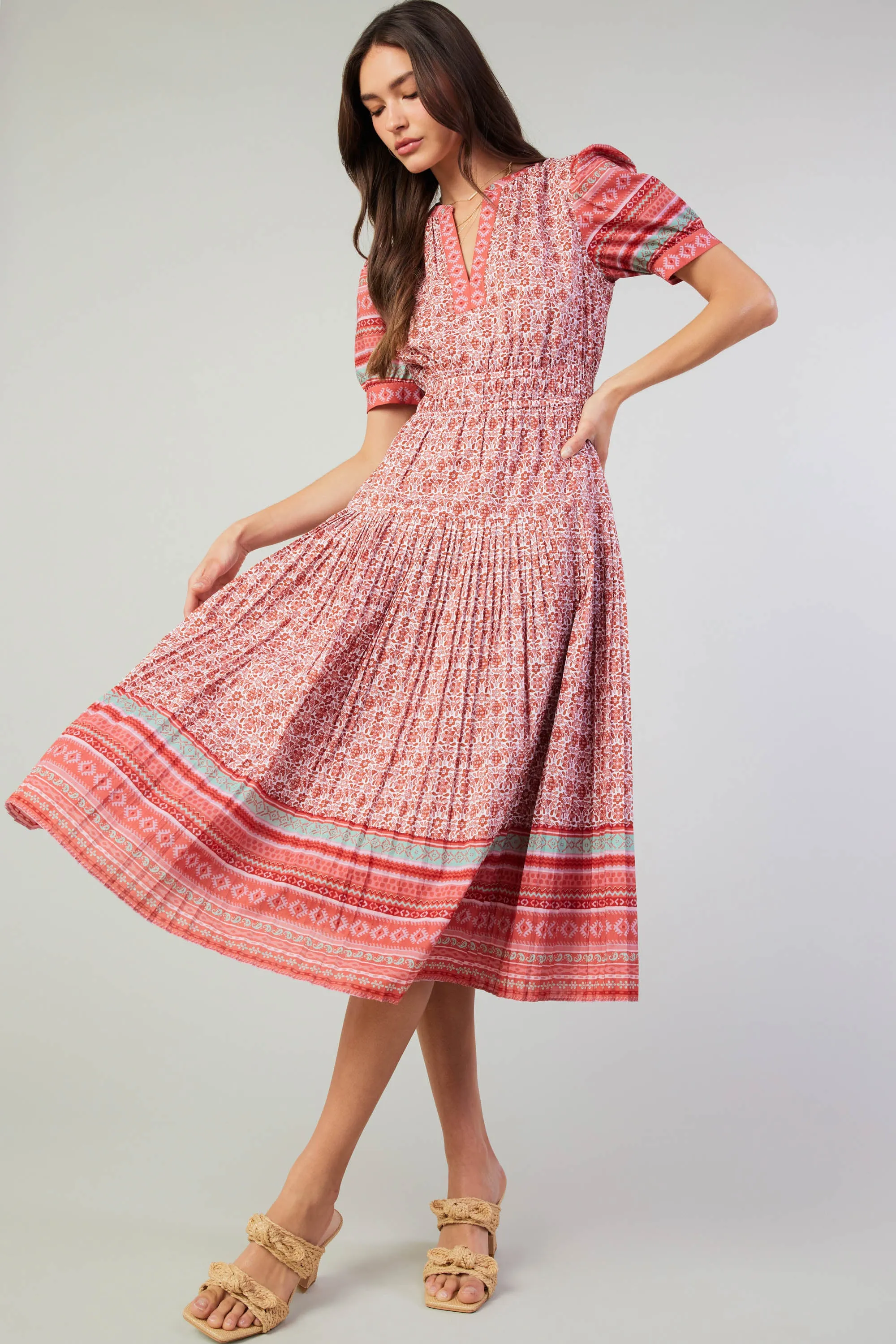 Floral Bohemian Midi Dress sold by Current Air product image thumbnail 2