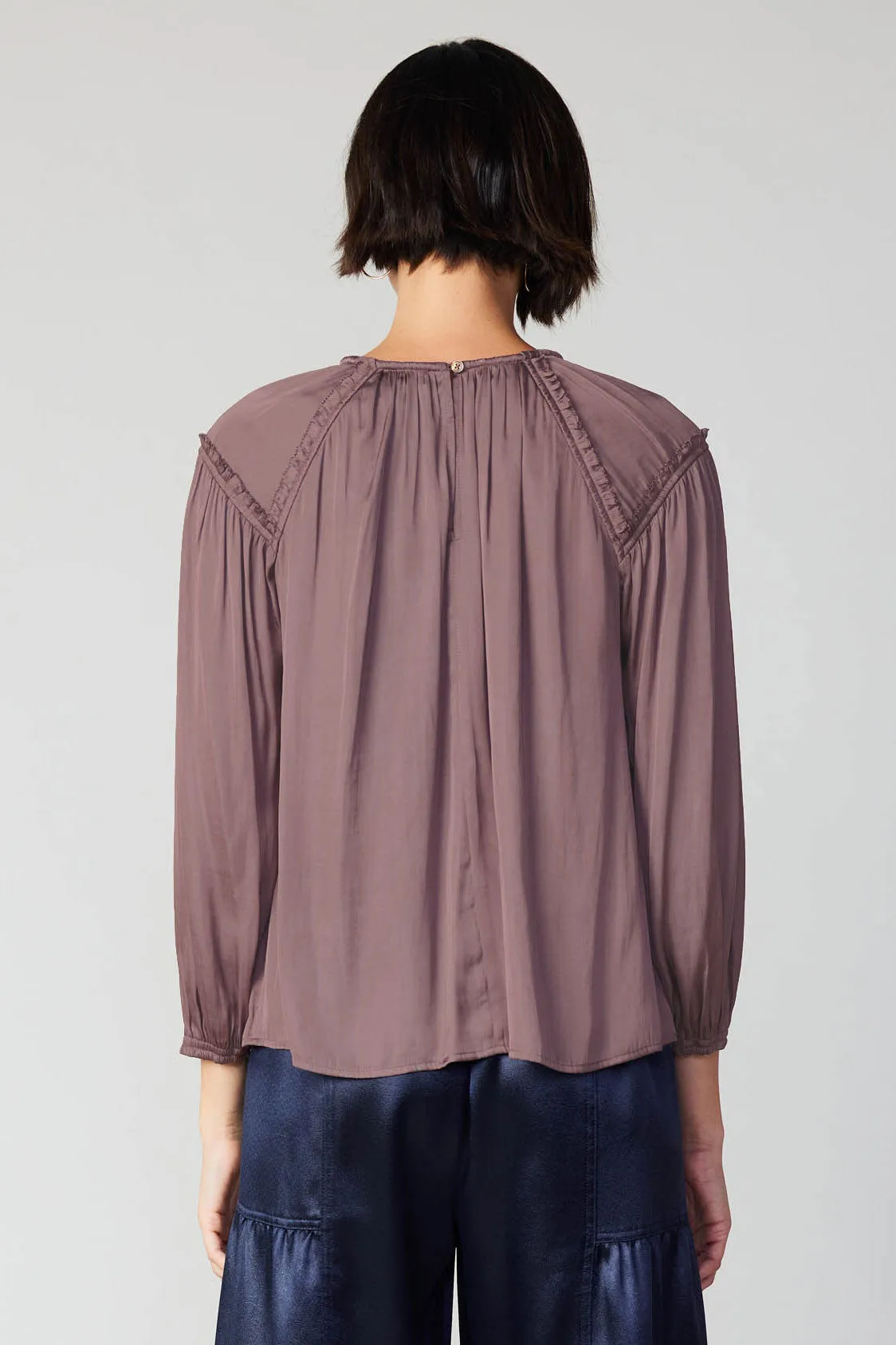 Round Neck Ruffled Top sold by Current Air product image thumbnail 3