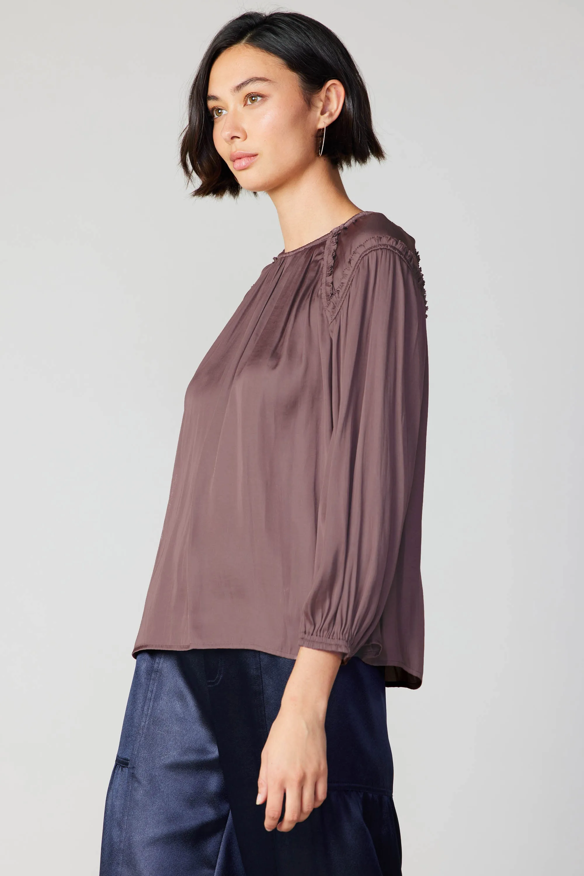 Round Neck Ruffled Top sold by Current Air product image thumbnail 2