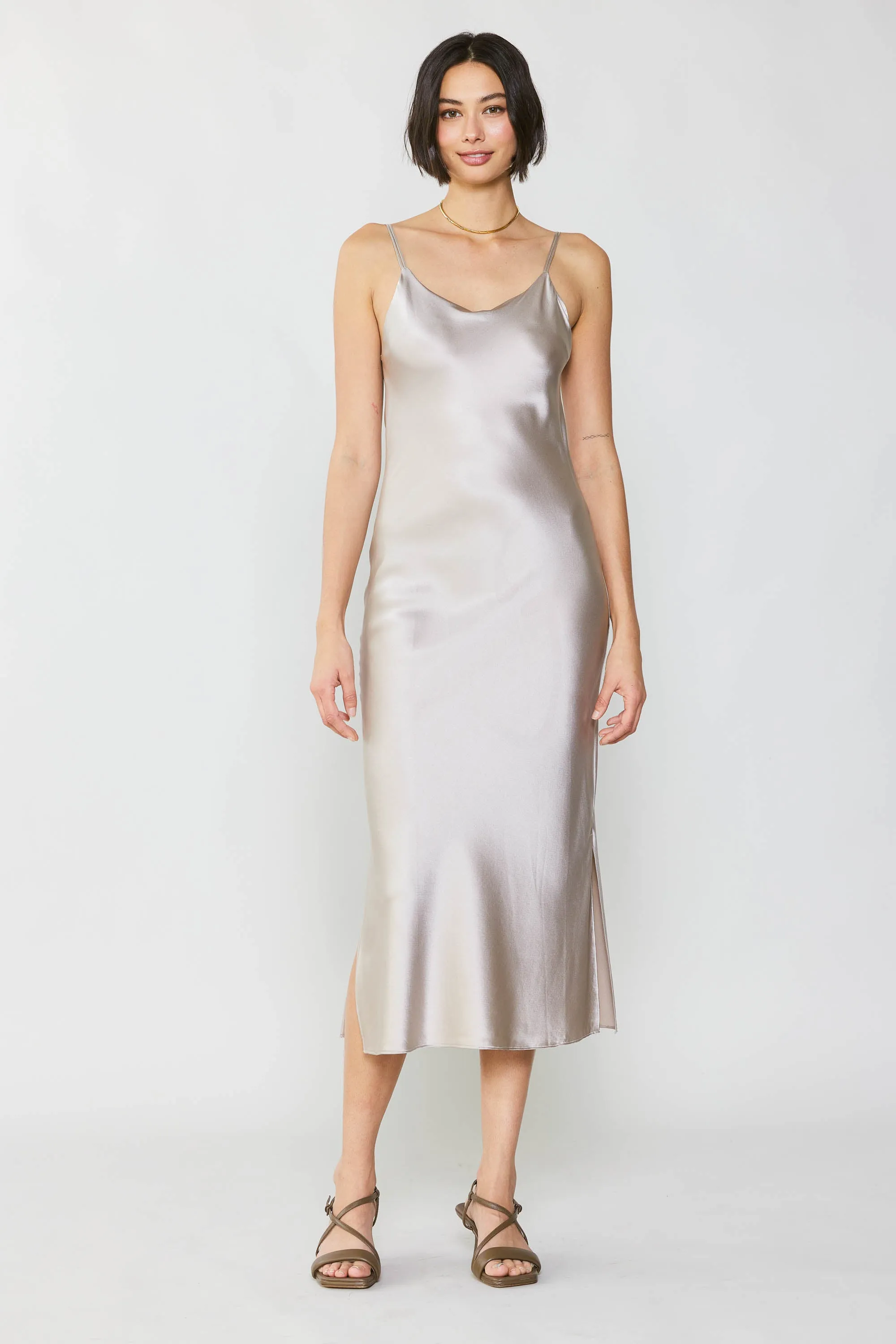 Silk Bias Midi Dress sold by Current Air product image thumbnail 2