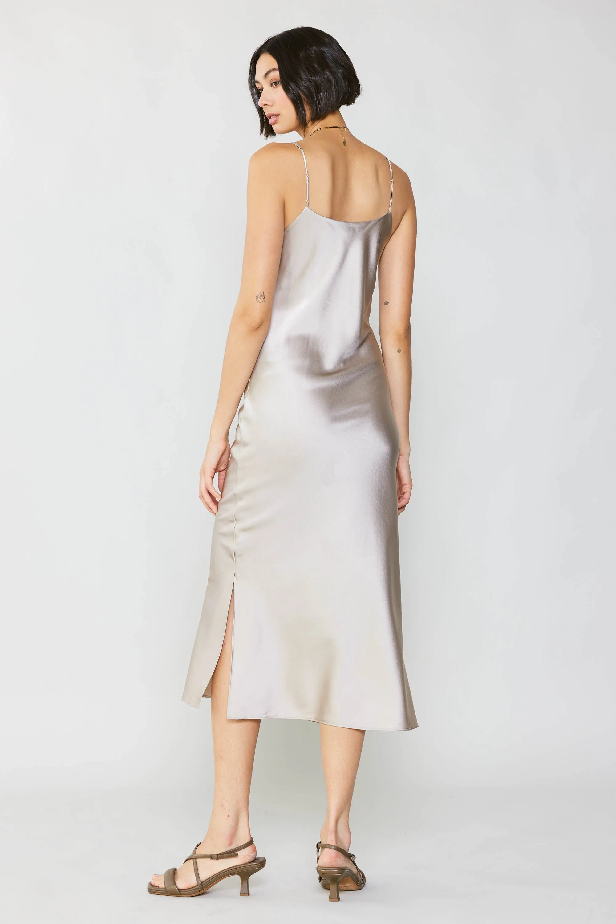 Silk Bias Midi Dress sold by Current Air product image thumbnail 5