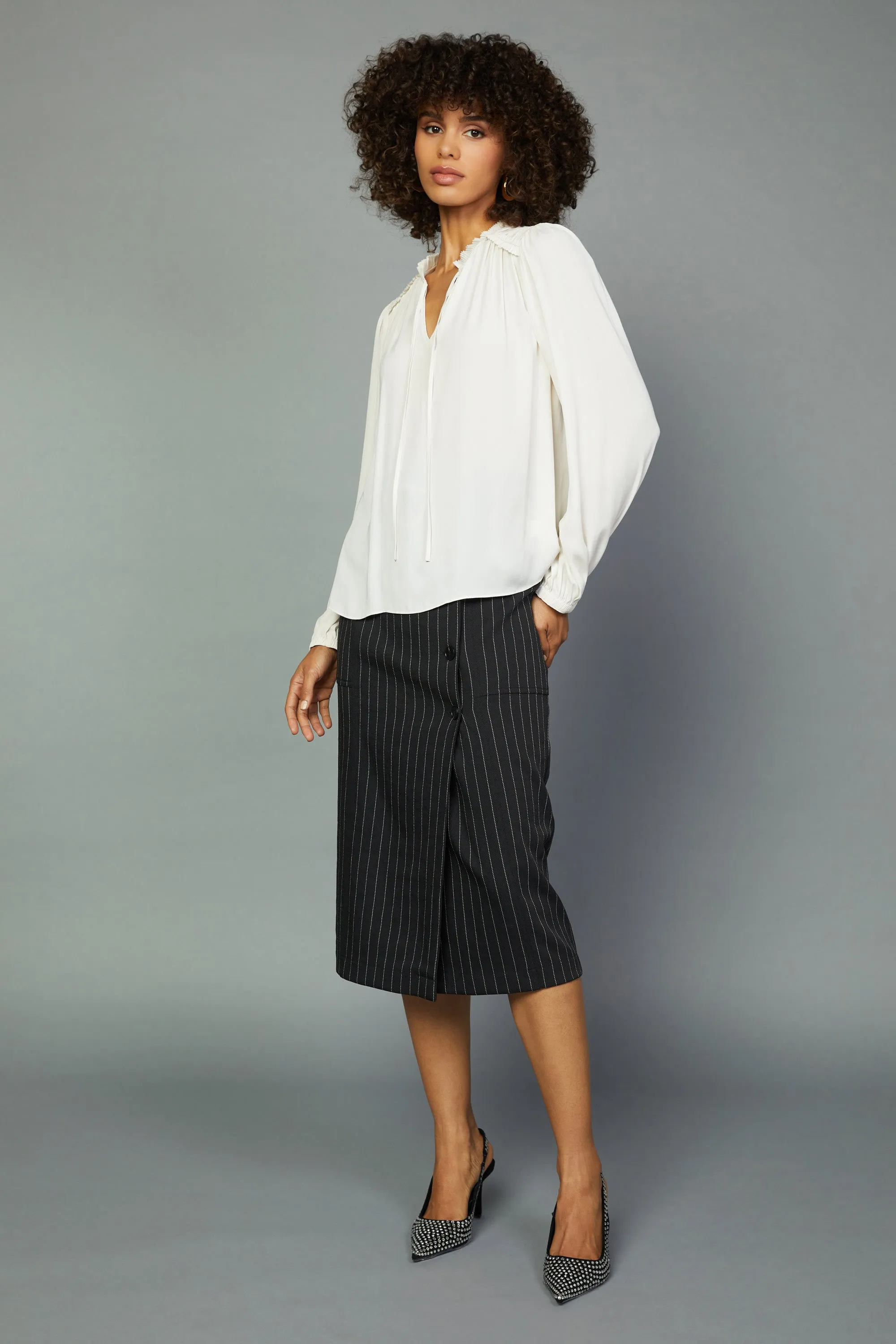 Split Neck Blouse sold by Current Air product image thumbnail 2