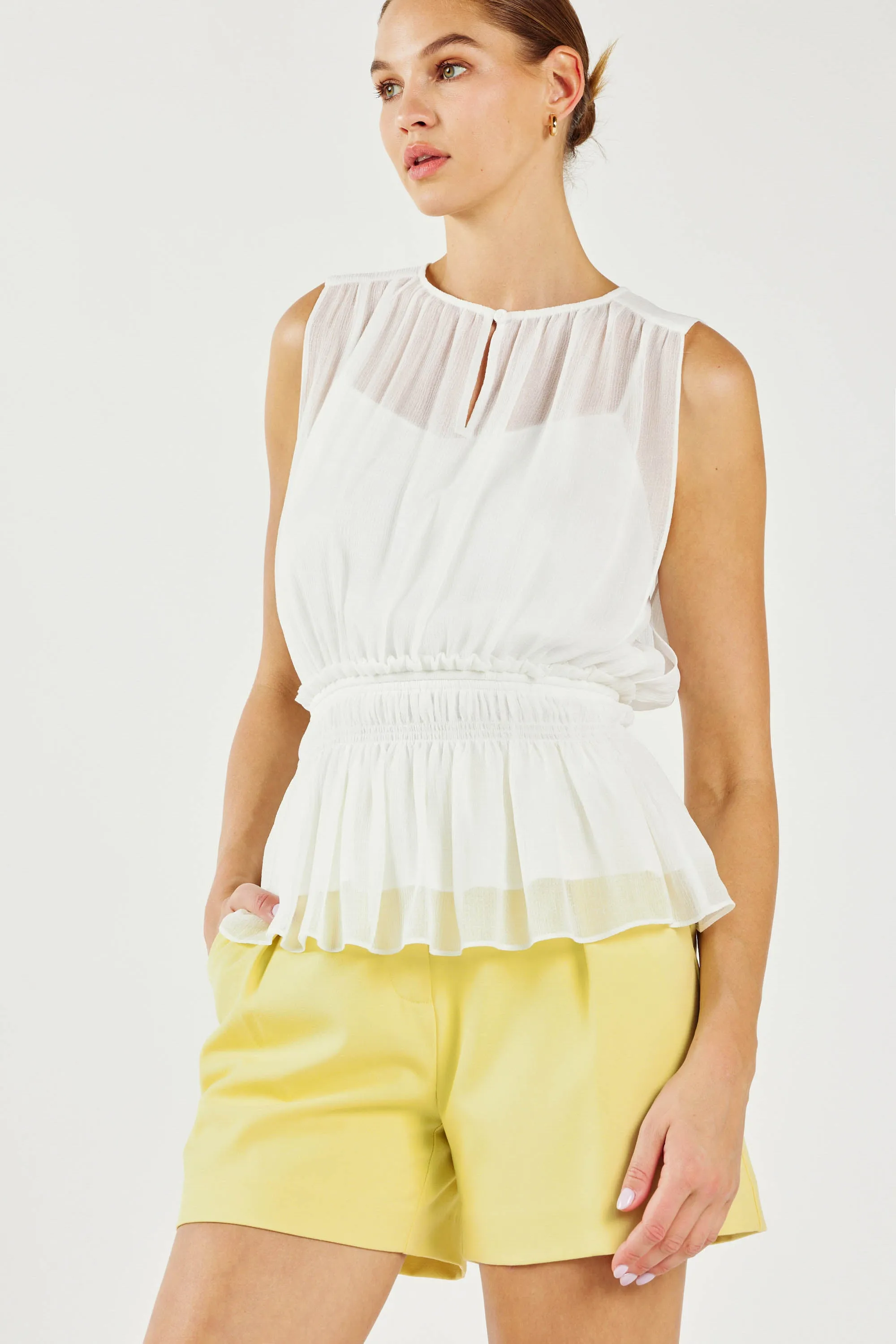 Keyhole Organza Top sold by Current Air product image thumbnail 2