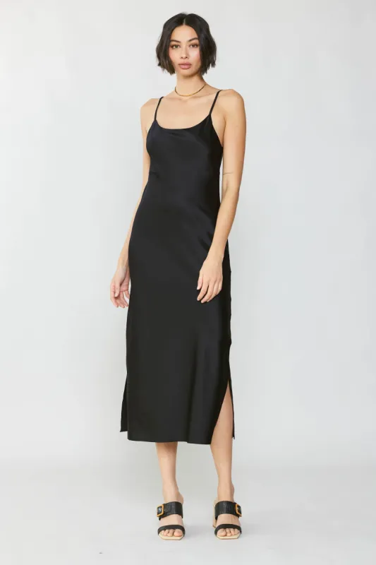 Silk Bias Midi Dress sold by Current Air