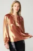 Lustrous Cuffed Blouse sold by Current Air