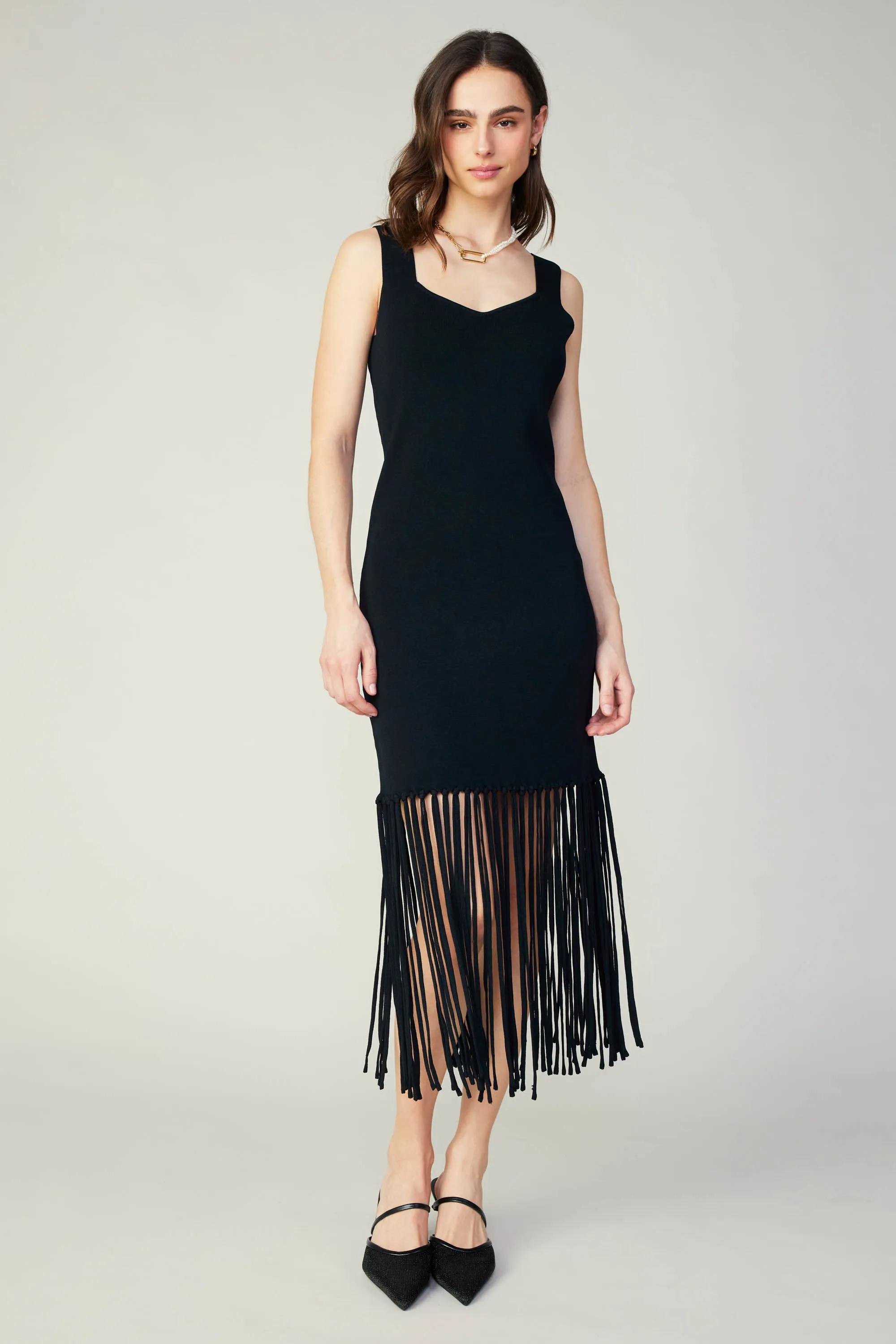 Knit Fringe Hem Dress sold by Current Air product image thumbnail 2
