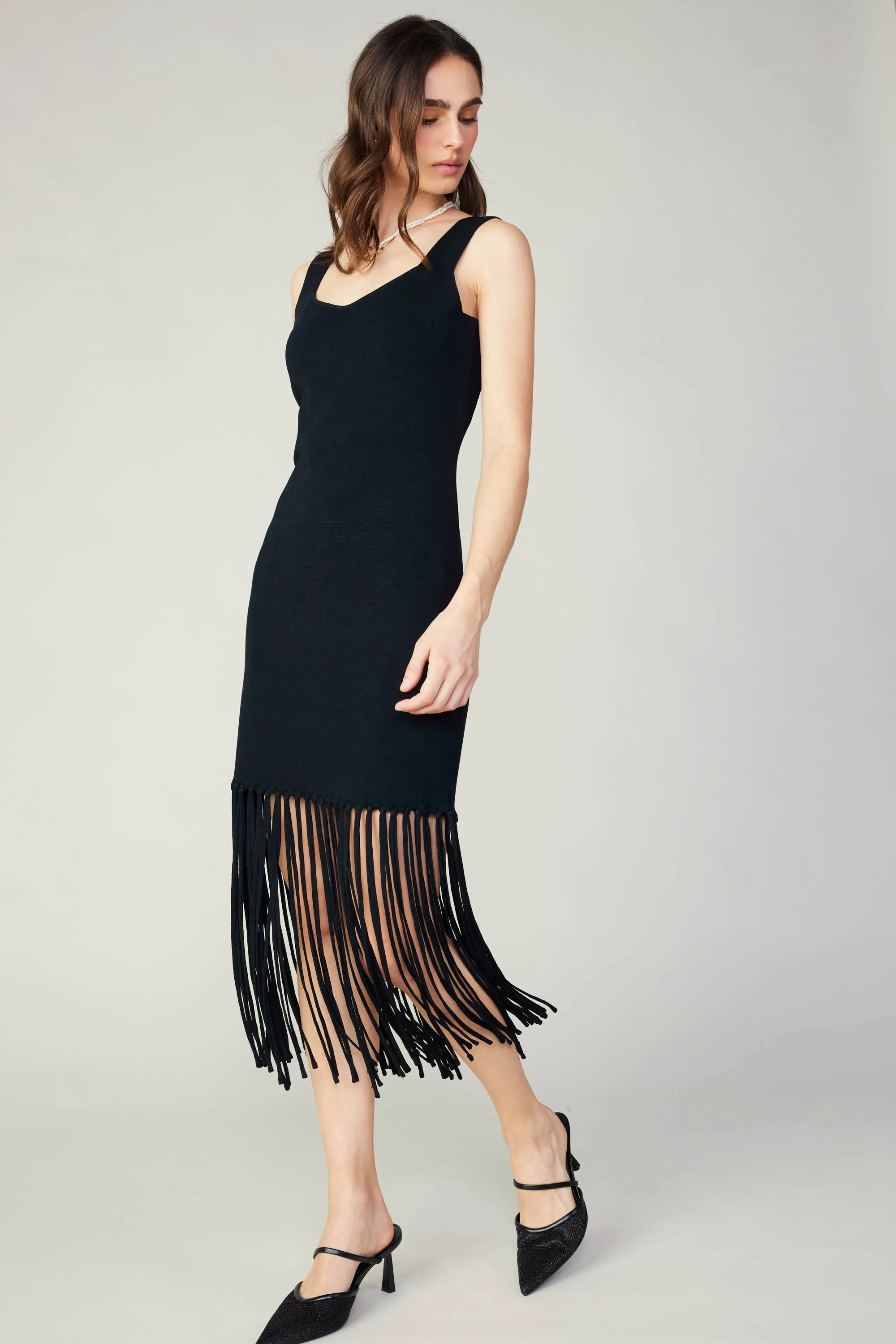 Knit Fringe Hem Dress sold by Current Air product image thumbnail 3