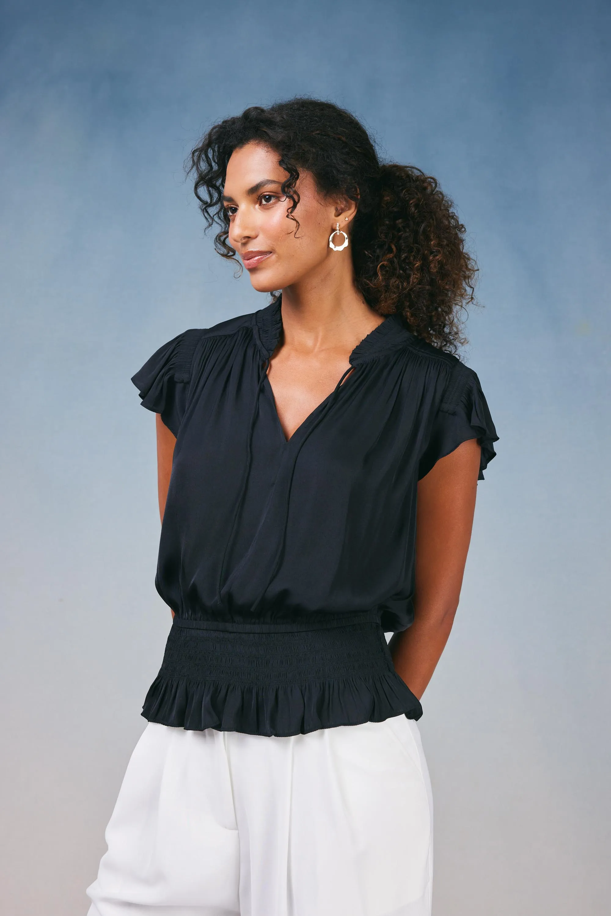 Blair Smocked Top sold by Current Air product image thumbnail 4