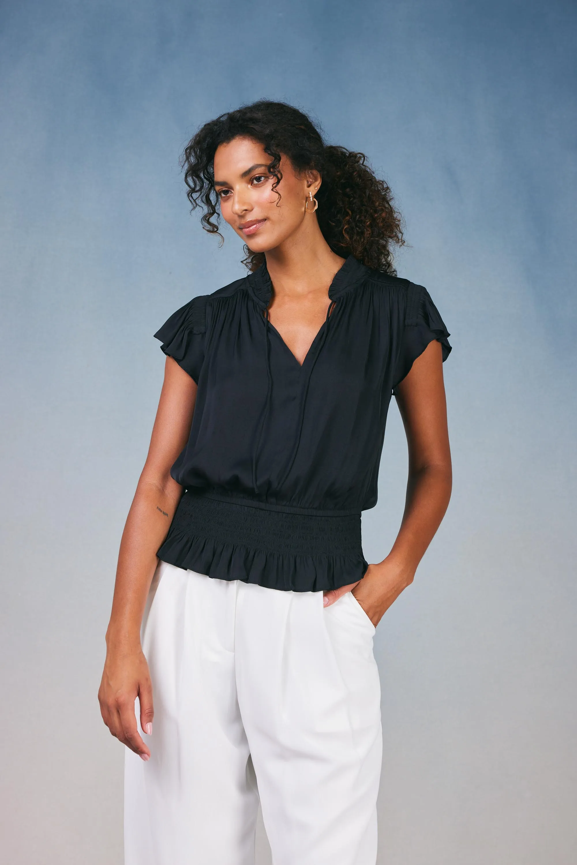 Blair Smocked Top sold by Current Air product image thumbnail 3