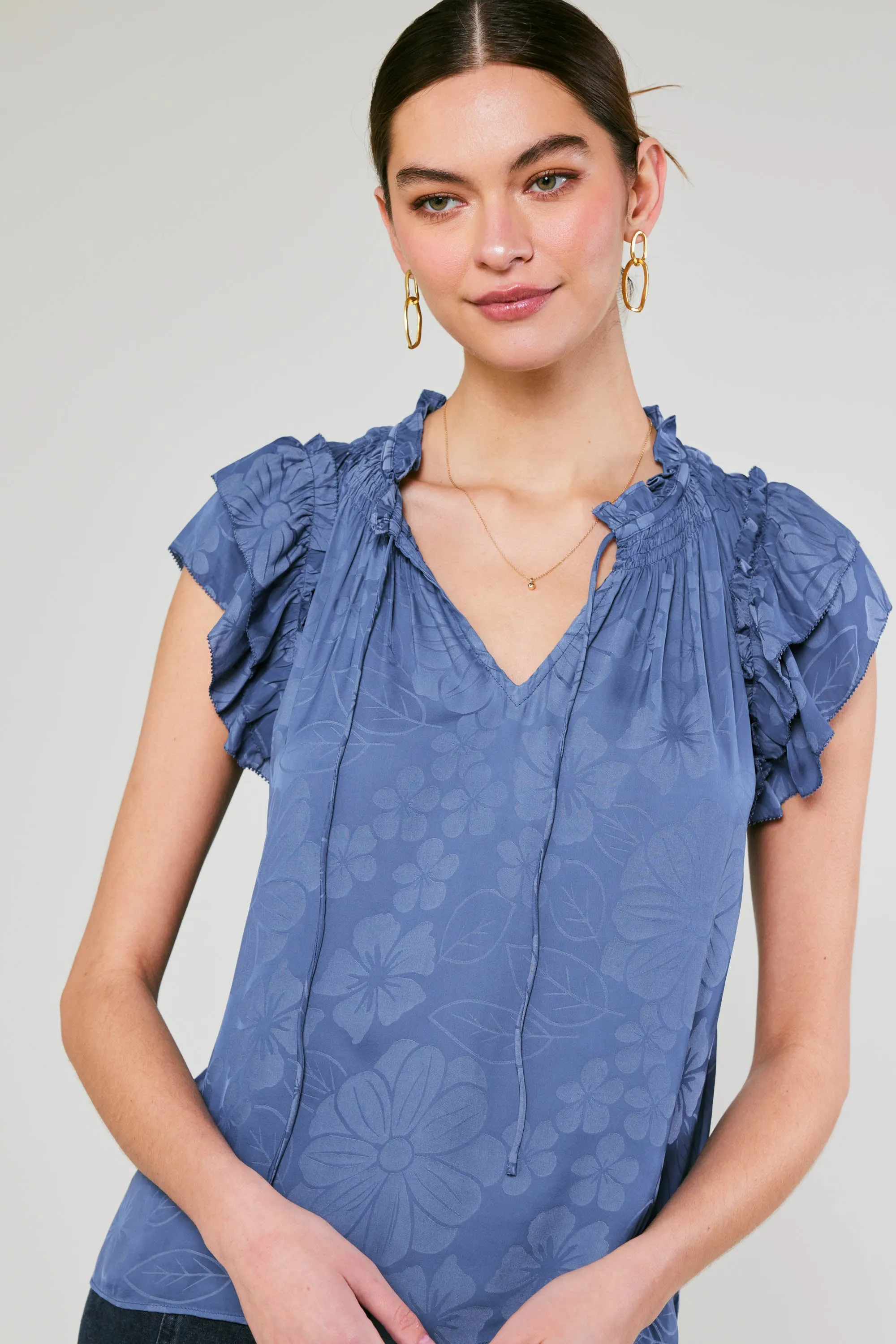 Sadie Tiered Sleeve Floral Blouse sold by Current Air product image thumbnail 2