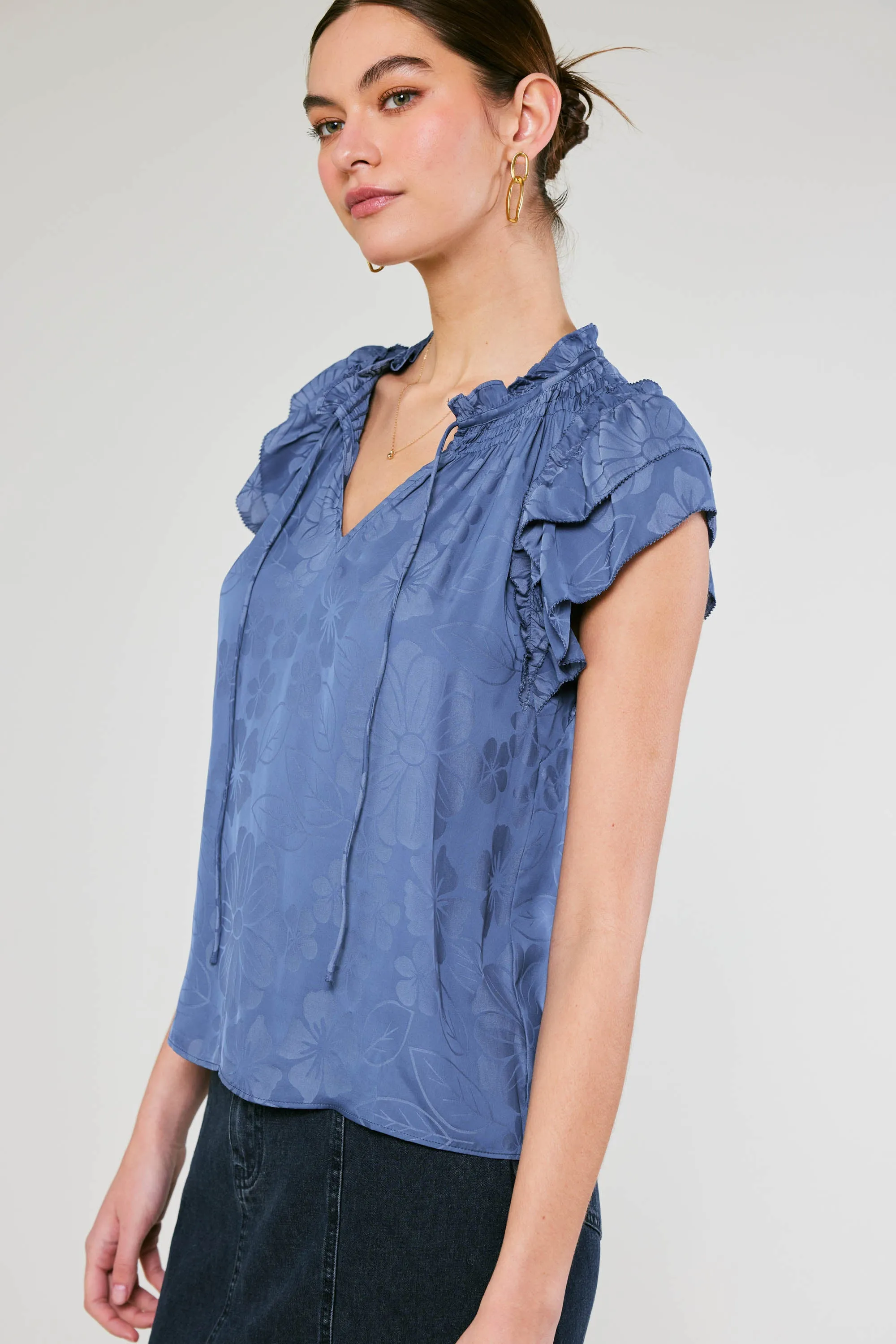 Sadie Tiered Sleeve Floral Blouse sold by Current Air product image thumbnail 3