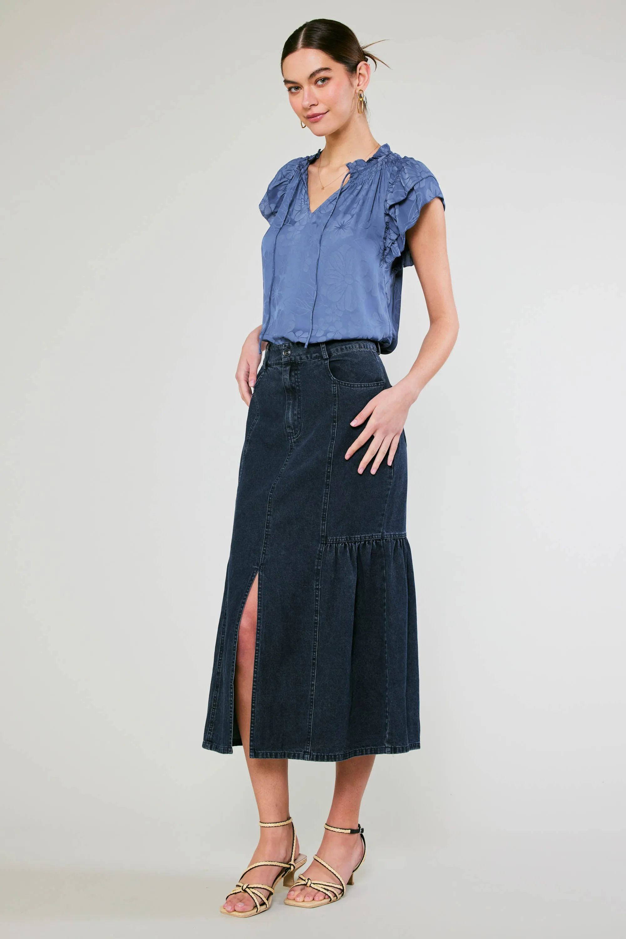 Sadie Tiered Sleeve Floral Blouse sold by Current Air product image thumbnail 4