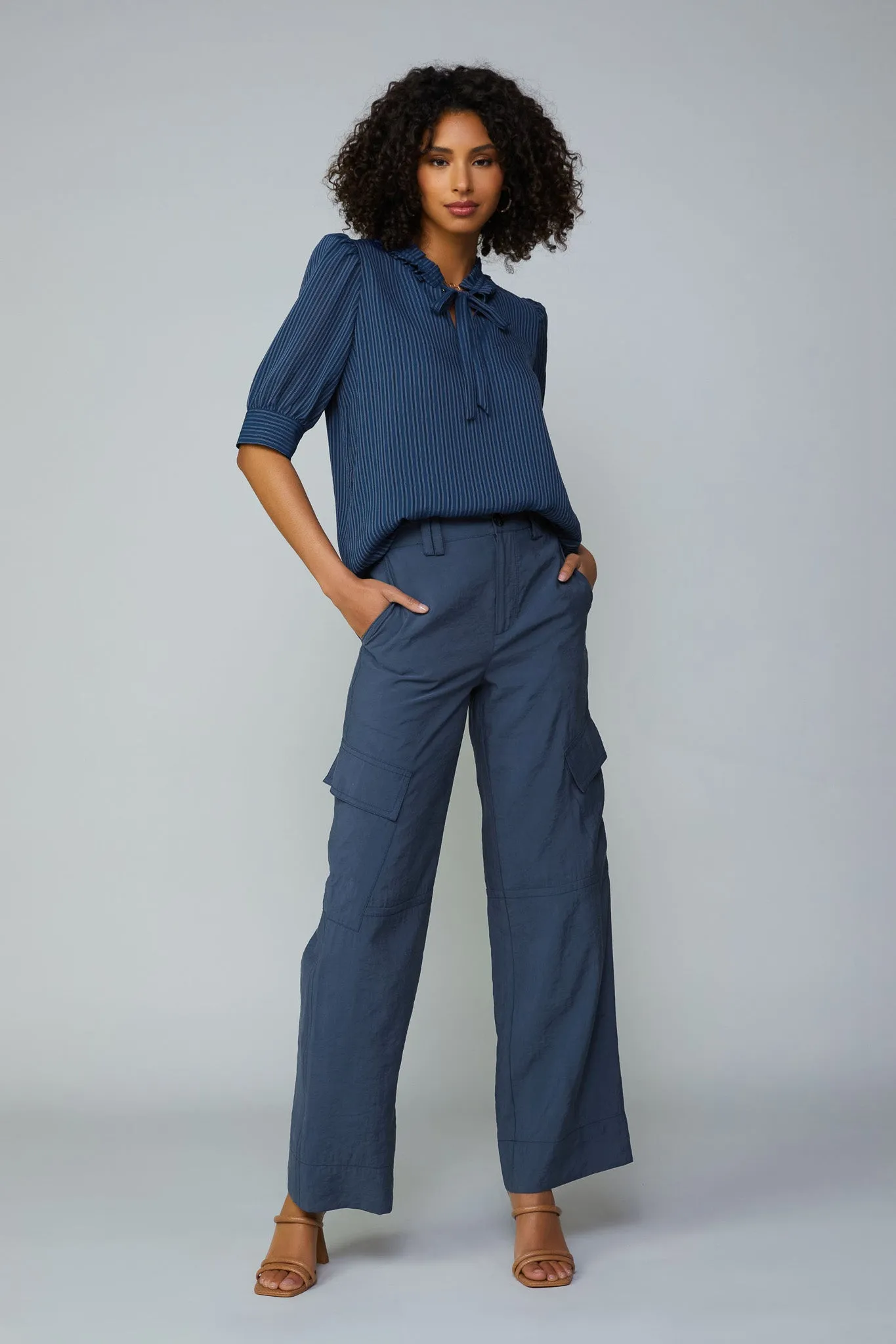 Striped Structured Sleeve Blouse sold by Current Air product image thumbnail 4